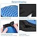 xjzx [Upgrade Version 2PCS Pet Grooming Glove - Gentle Deshedding Brush Glove - Efficient Pet Hair Remover Mitt - Massage Tool with Enhanced Five Finger Design - Perfect for Dogs & Cats, Blue