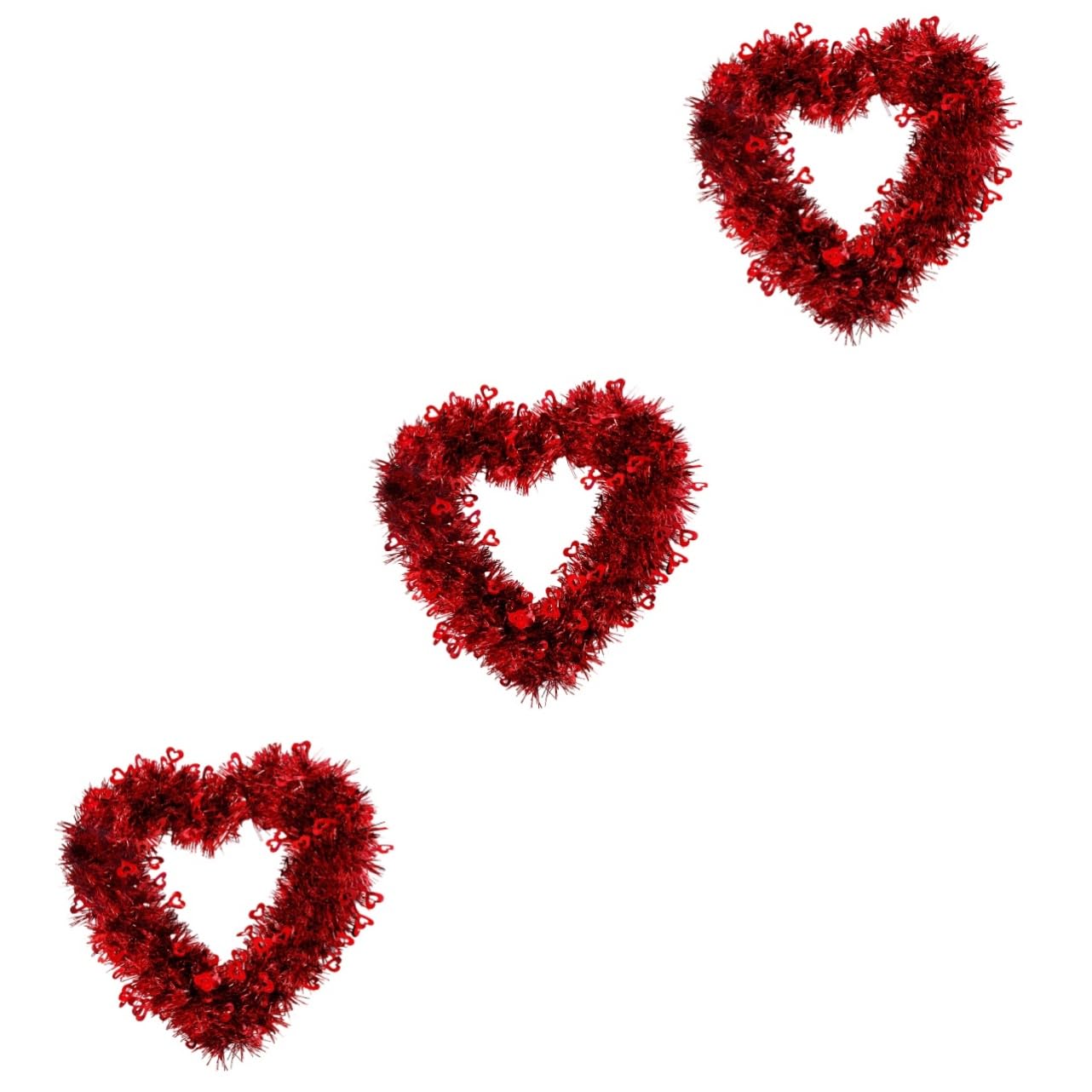 Guirnalda de corazón con diseño elegante y romántico, set colgante de 3 piezas para paredes