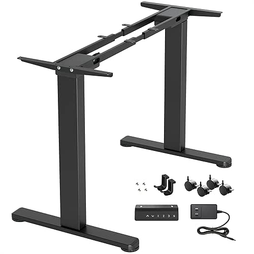 Claiks Dual Motor Standing Desk Frame, Electric Stand Up Desk