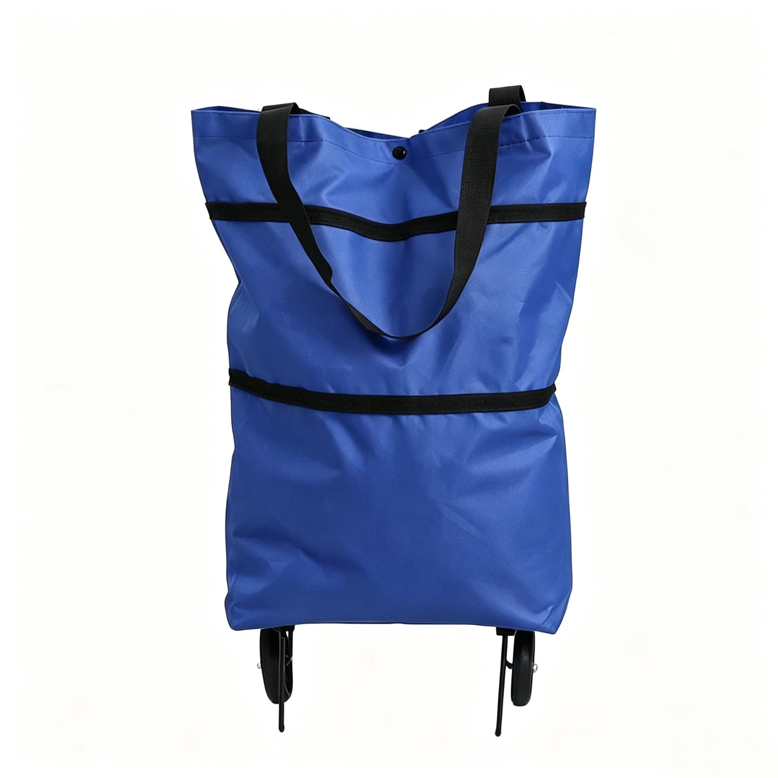 Shopping Bag, Oxford Foldable Shopping Cart, Expandable Tote Bag with Wheel