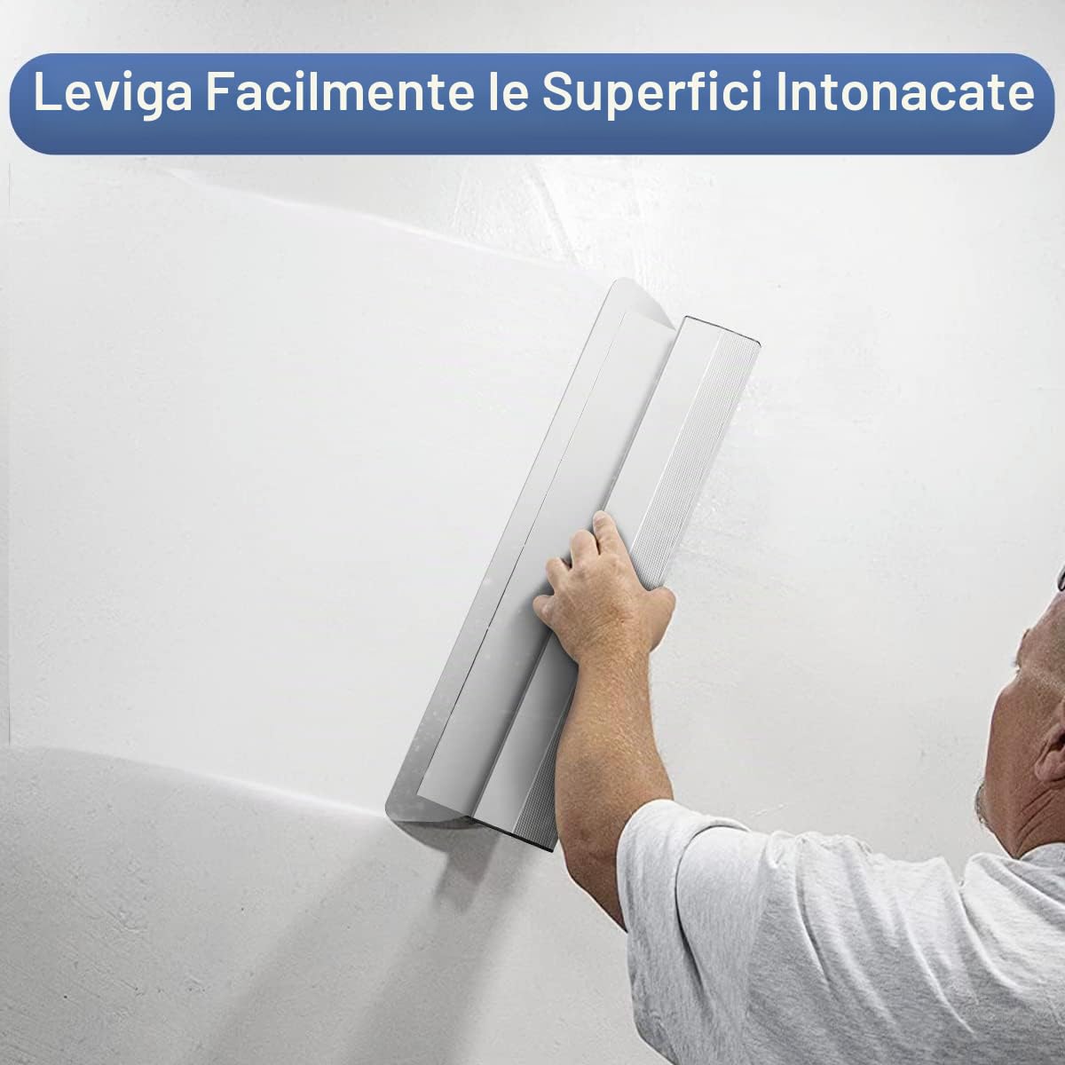 Spatola Stucco Kit con Pale Sostituibili e Maniglia di Estensione | Spatola di Finitura Kit con Maniglia di Estensione,Raschietto Professionale per Cartongesso per il Livellamento del Profilo