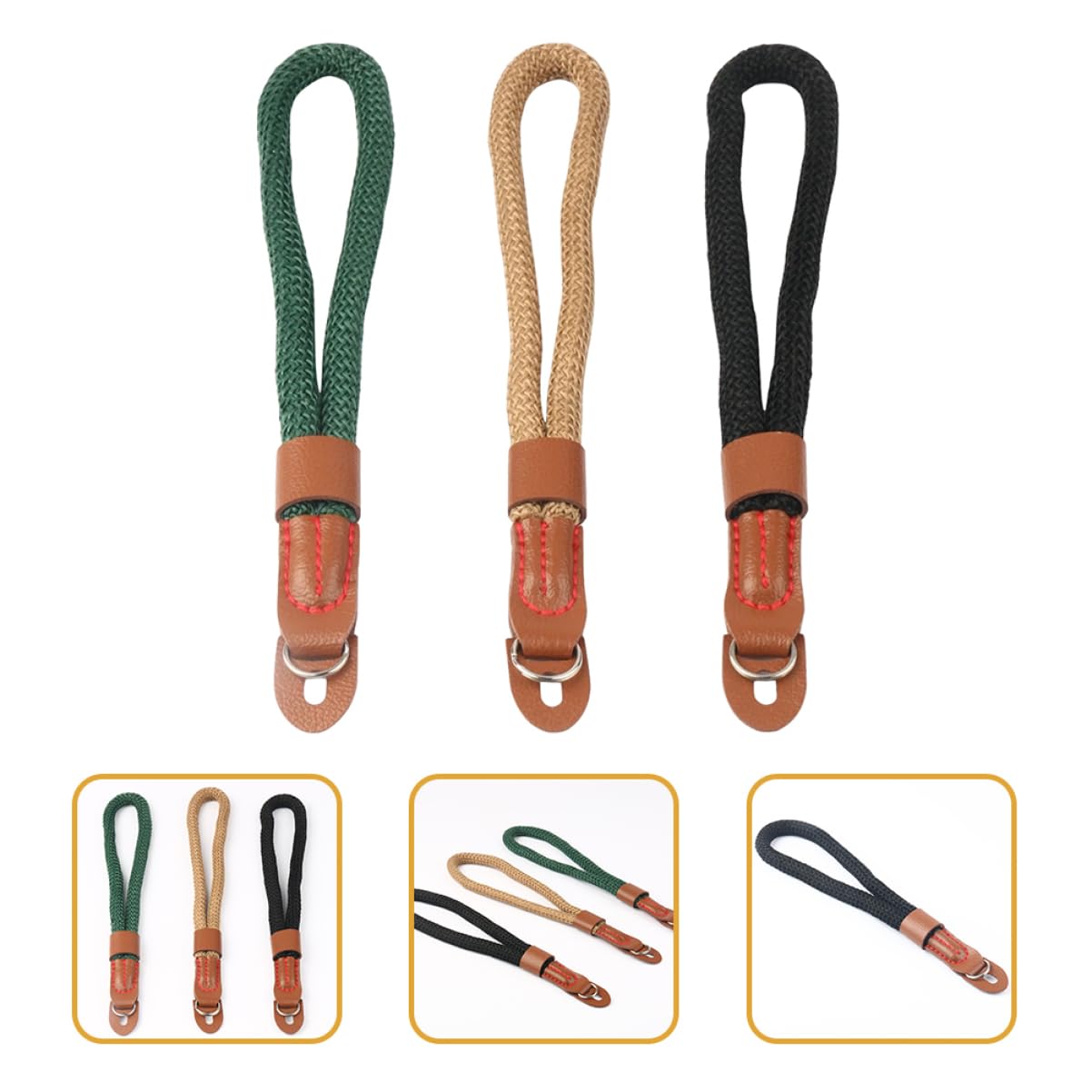 ABOOFAN 3 Juegos de Correas de Muñeca para Cámara para Fotógrafos Cómodas para Actividades al Aire (3 Unidades)
