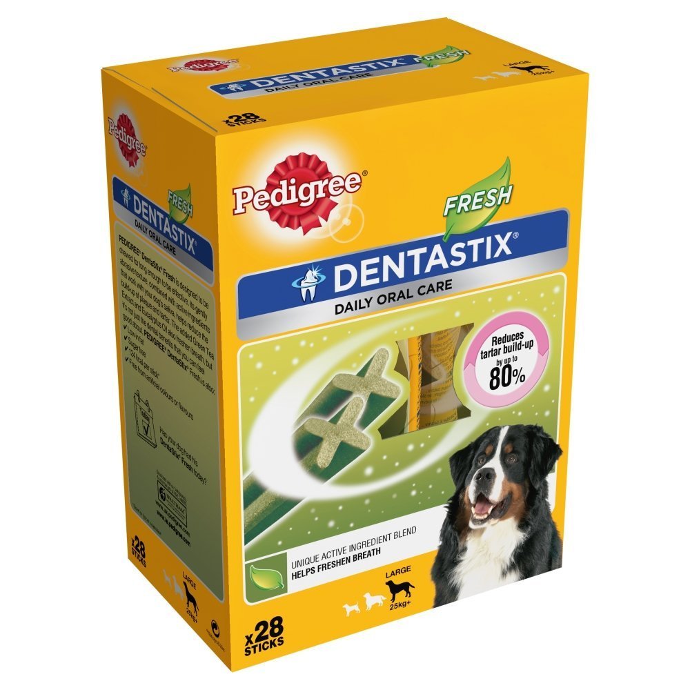 PEDIGREE 722406/1198 Hundesnacks Hundeleckerli Dentastix Daily Fresh Zahnpflege 1080 g, 4er Pack (4 x 28 Sticks x 1080 g)