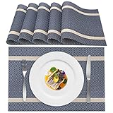 Uso amplio --- Los manteles individuales tejidos es una opción excelente para la vida diaria en la cocina. Puedes usarlos en exteriores e interiores para satisfacer tus diferentes necesidades. Es también una opción ideal para reuniones familiares, vacaciones, etc.