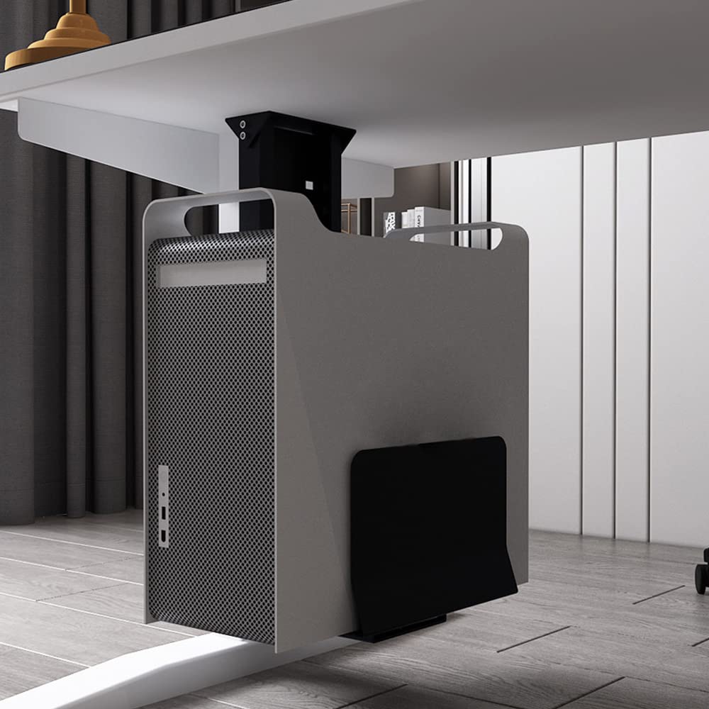 NP ZYTSHOP Under Desk PC Mount, Height and Width Adjustable CPU Wall Mount, Heavy Duty Holder With Swivel Action, Holds up to 55lbs