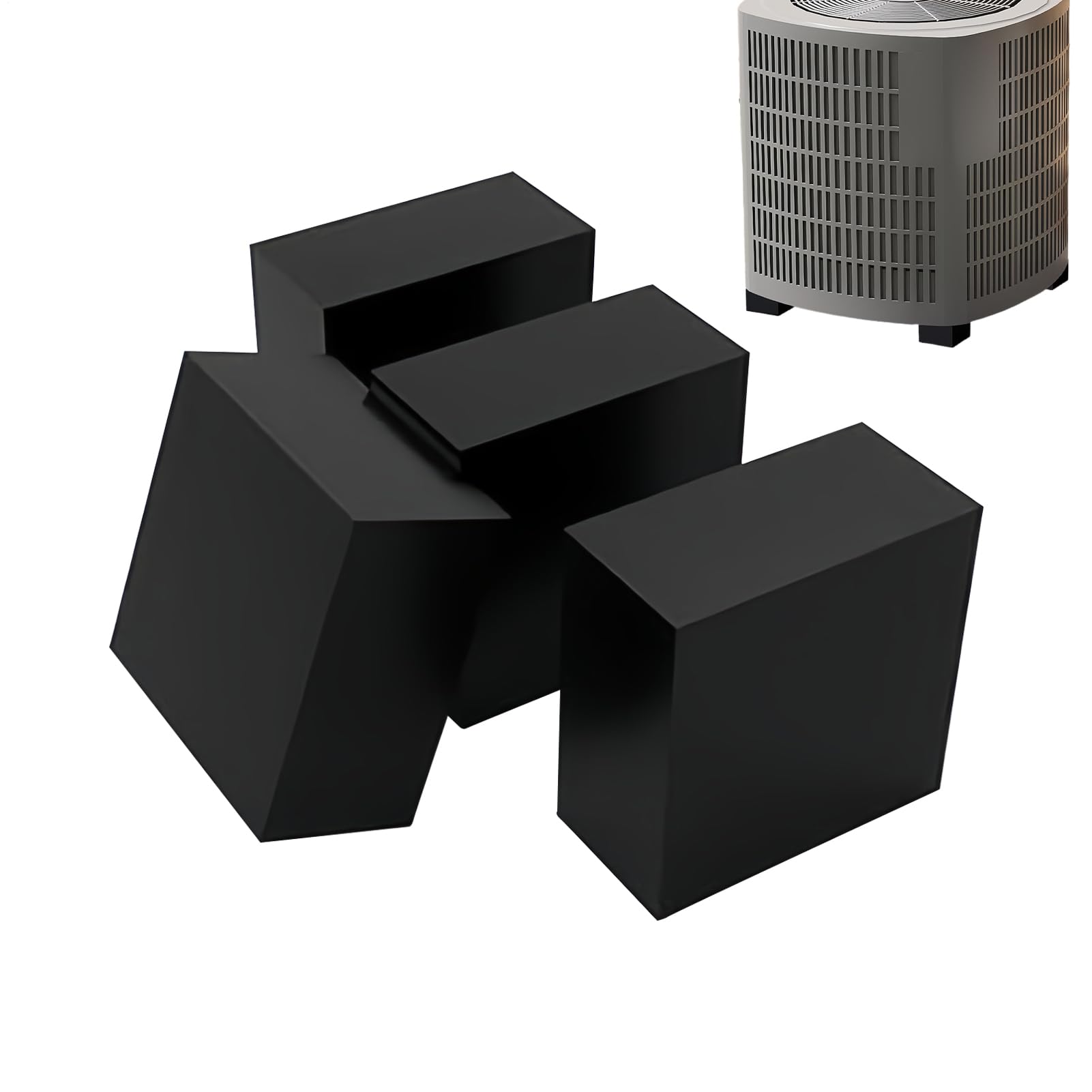 Vibrationsisolator-Pads | -Waschmaschinen-Stoßdämpfer – stoßfeste | Blöcke für Heimausrüstung, Kondensator, HVAC-System, Outdoor-AC-Einheit, Bodengenerator