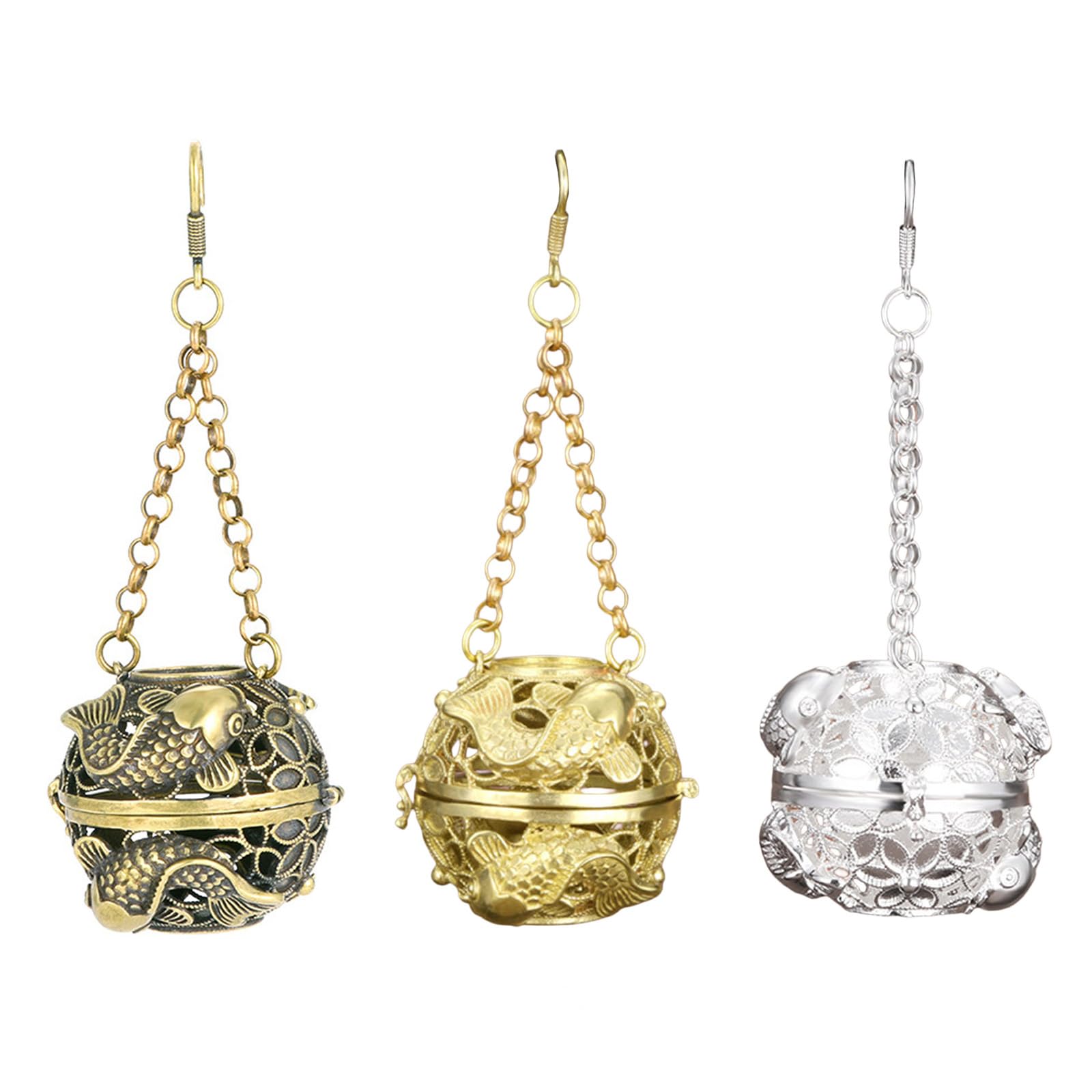 Diffusori di fragranze in Ottone Anticato for aromaterapia for Decorazioni for la casa, incensi Decorativi in ​​Ottone(B)