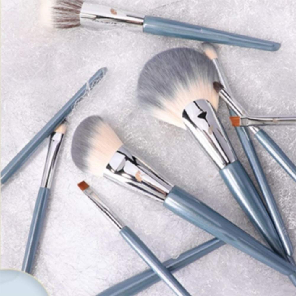 Make-Up-Pinsel-Set, Pinsel-Set, Blau, 10 Professionelle Make-Up-Pinsel Mit Taschen, Nicht Synthetisch, Foundation-Mischung, Rouge, Concealer, Augen-Foundation-Pinsel,