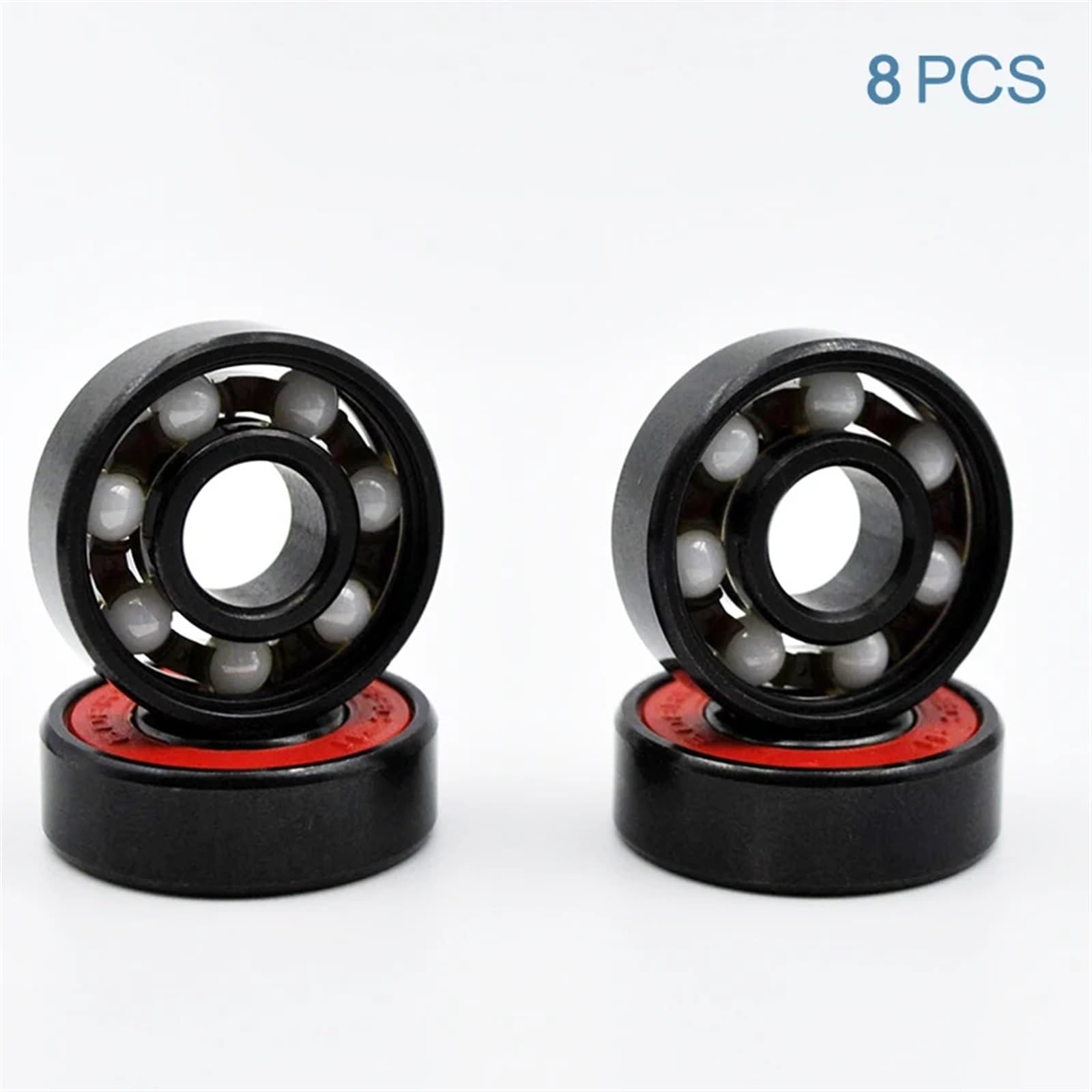 8 pz 608 2RS Cuscinetto A Sfere in Ceramica Ibrido 8 * 22 * 7mm ABEC-11 Ad Alta velocità Roller Skate Skateboard Ruota Cuscinetti in Miniatura
