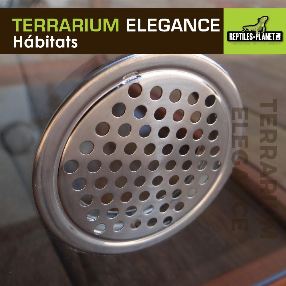 Reptiles Planet - Terrario, Aluminio, para Reptil o Anfibio, 30 x 30 x 45 cm, Color Negro
