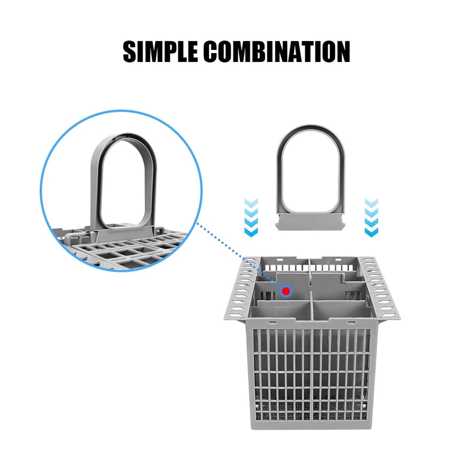 Cesta Universal for cubiertos y utensilios de lavavajillas, almacenamiento desmontable for tenedor cuchara