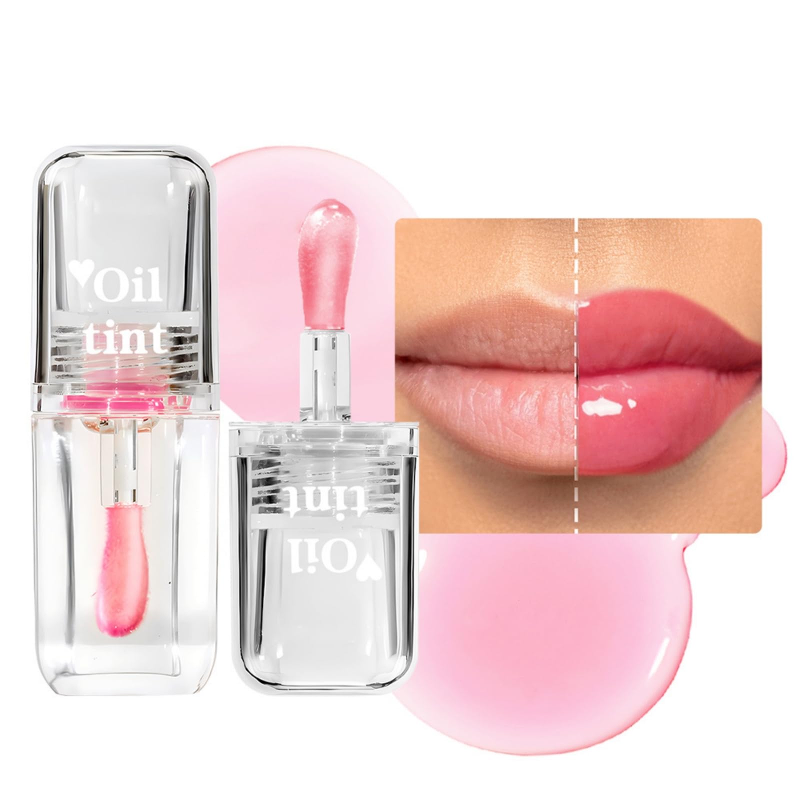 Magic Color Changing Lip Oil - Transparent, Moisturizing & Hydrating, Reduces Lip Lines 03# Transparent Color Change Lip Oil