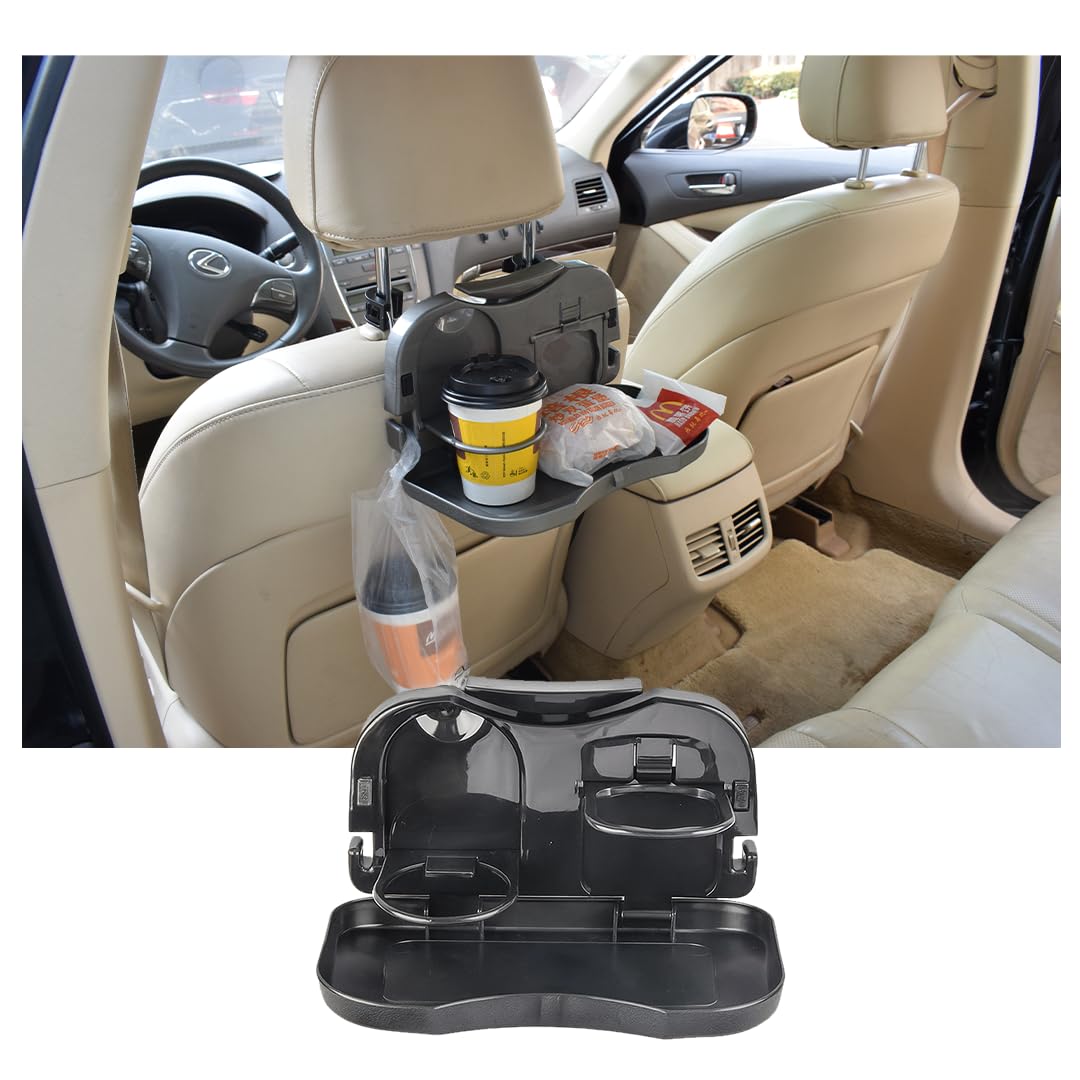 POTAUTO Foldable Backseat Car Tray – Multi-Function Travel Food & Drink Holder Organizer for Kids & Adults – Universal Fit Seat Mount Table for Cars, SUVs & Trucks-image-26