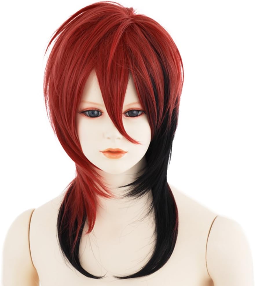 airily Visual kei Wig Medium Japanese Synthetic Two-Tone Hair Heat-Resistant