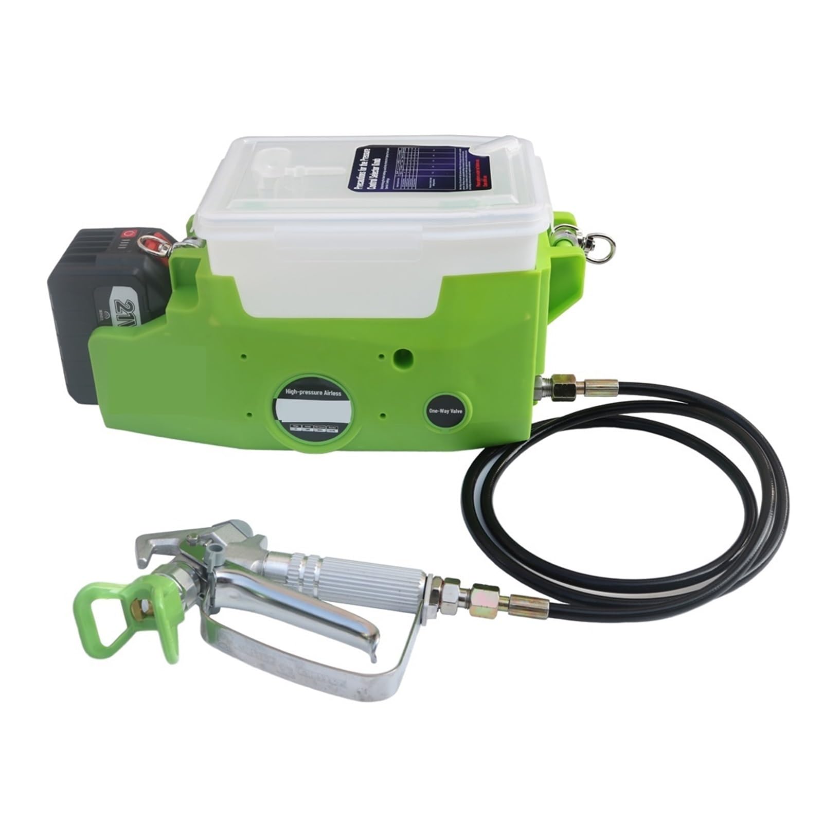 BASSFLY Macchina spruzzatrice Portatile da 500 W, Vernice al Lattice, Pistola a spruzzo ad Alta Pressione, Zaino, Batteria al Litio, Macchina for Pittura murale
