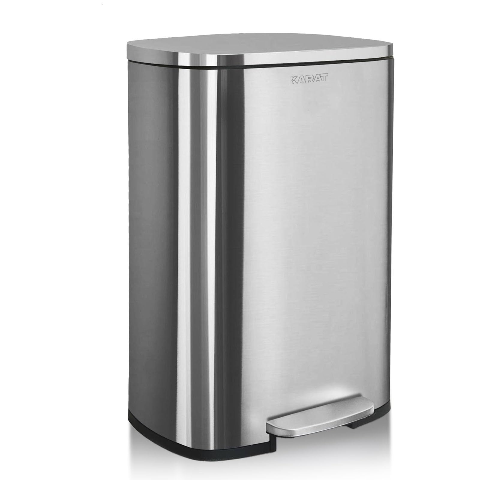 KARAT Waste Bin Silver 50 Litres - Stainless Steel Waste Separation System for Kitchen - (Dustin)