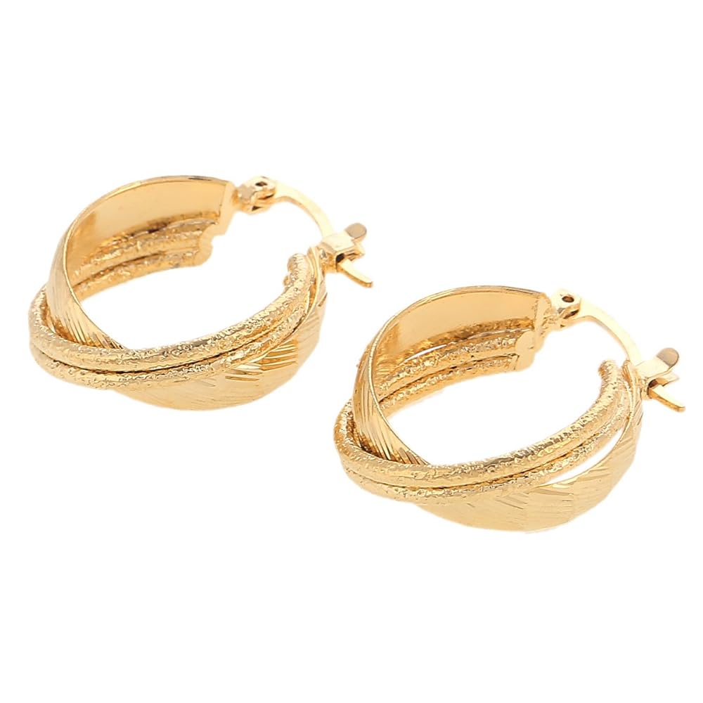 Amazon.com: Africa Earrings Gold Color Dubai Round Ethiopian