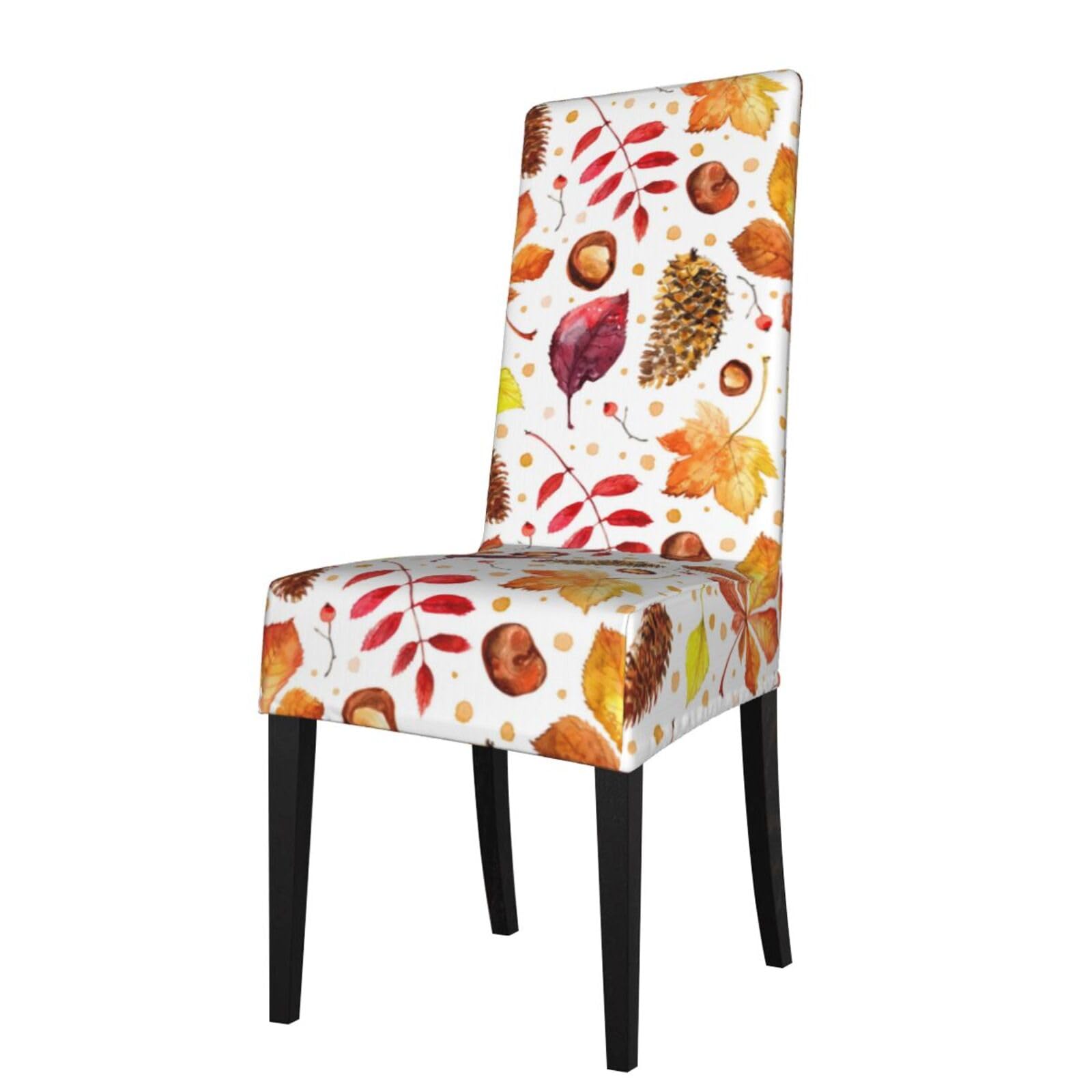 LKYMOH Autumn Botanical Leaf, Chair Covers Stretch Chair Slipcovers for Dining Room, for Party Pet Protection Universal Fit Soft Polyester