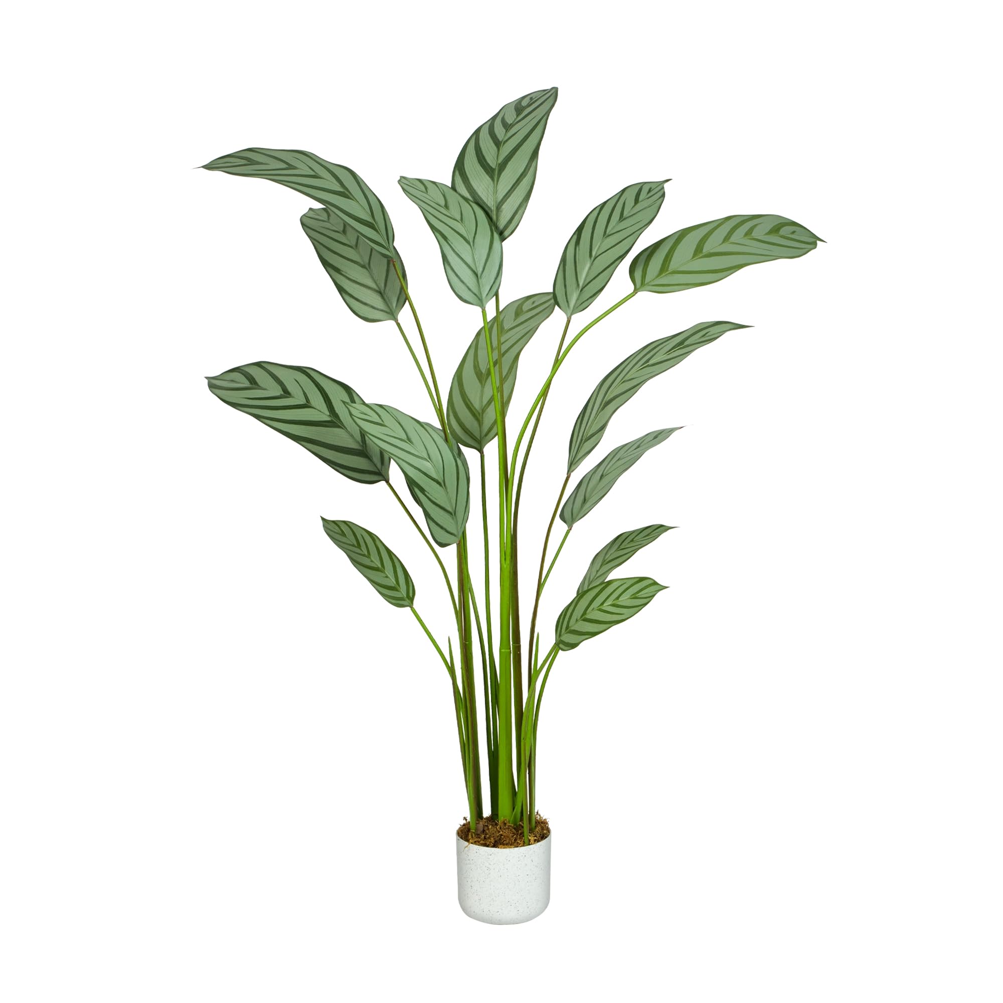 mcc direct Artificial Bird of Paradise Tree, 140cm Tall Large Decorative Artificial Plant with Plastic Planter and Artificial Moss for House Bedroom Office Garden Store Decoration
