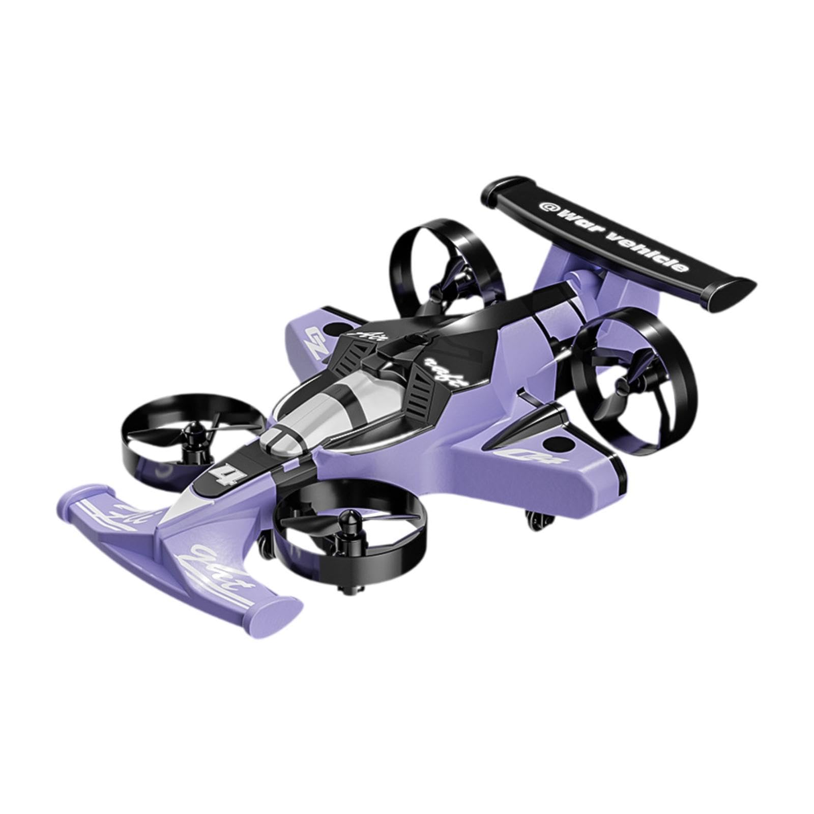 TISHITA Aeroplano Telecomandato Drone 2in1 Quadcopter RC Giocattolo Acrobatico Materiale PP Funzione Rotazione 360 Gradi per Bambini Adulti Gioco, Viola