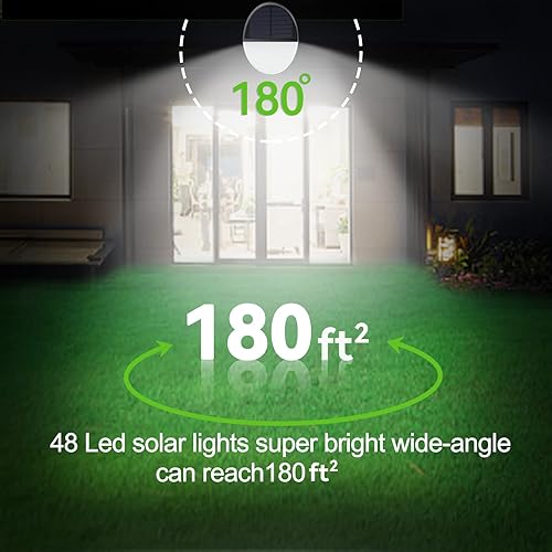 Miniatura 5 de Luces solares para exteriores, luz con sensor de movimiento, luces solares de cerca con detector de movimiento, luces LED de seguridad impermeables