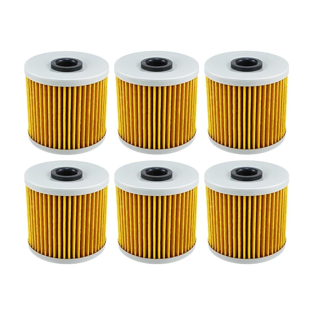 2/4/6 Uds filtro de aceite for KL250 KL600 KL650 650 KLR250 KLR600 KLR650 KLR 650 KLX650 KLX650R(6pcs-yellow)
