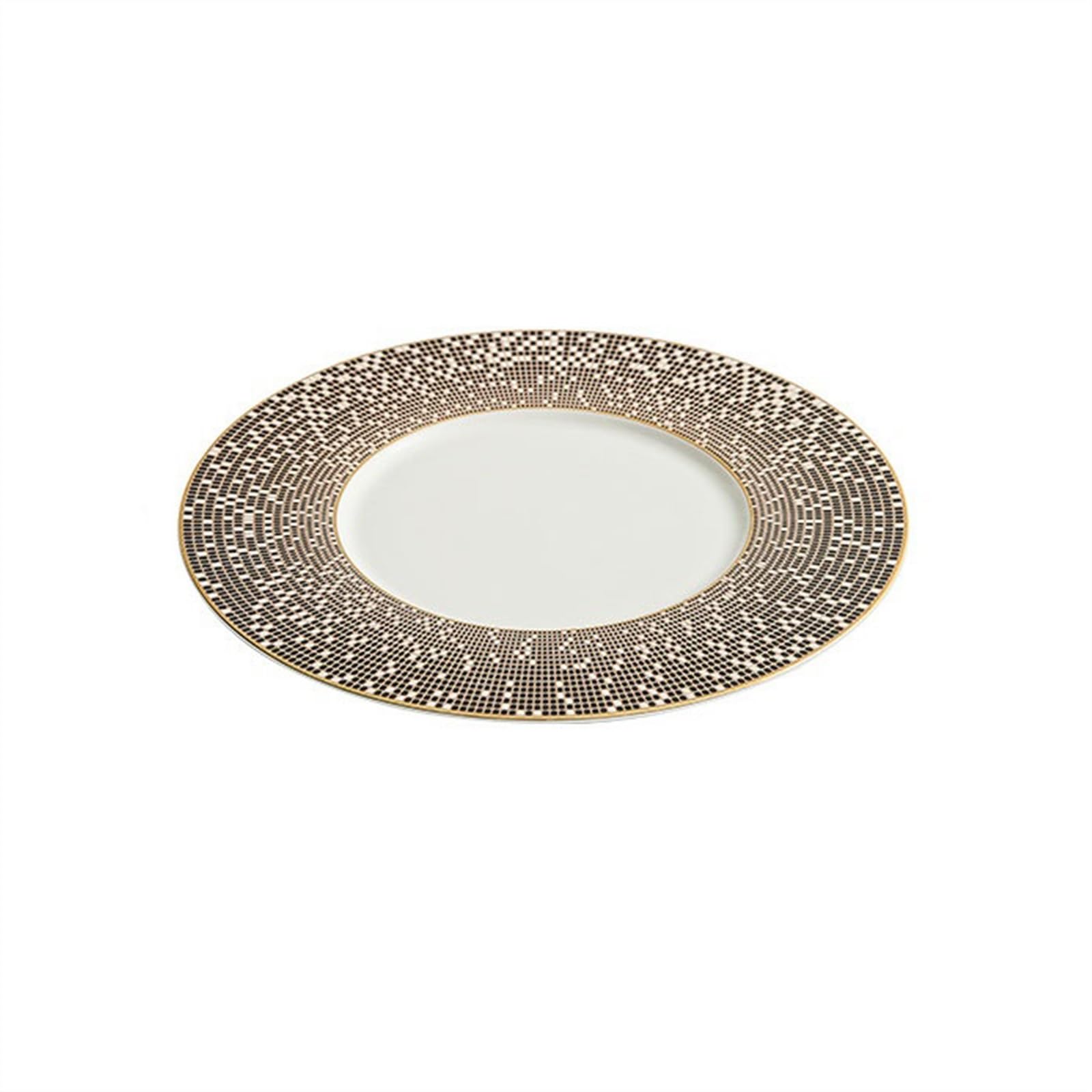 HPTHLY Plate 11.25 Inch/12 Inch Restaurant Steak Plate Spaghetti Plate Commercial Flat Plate Personalized Fashion Ceramic Dinner Plate Dessert Plate (Gold 11.25 Inch)