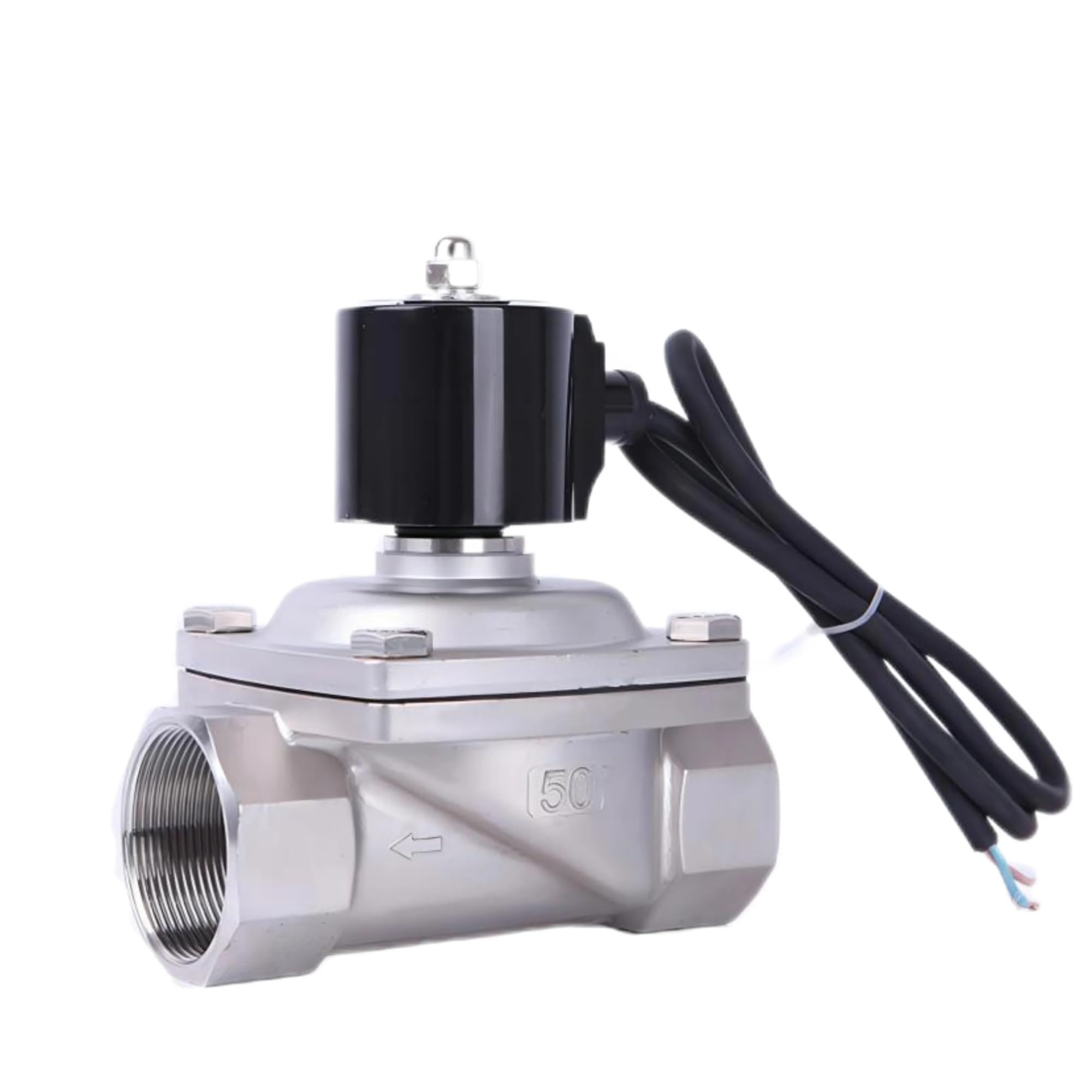 Huuoqiwy 2 '' A-50B Stainless Steel Normally Closed Fountain Solenoid Valve 20V Solenoid Valve For Underwater(Dc12)