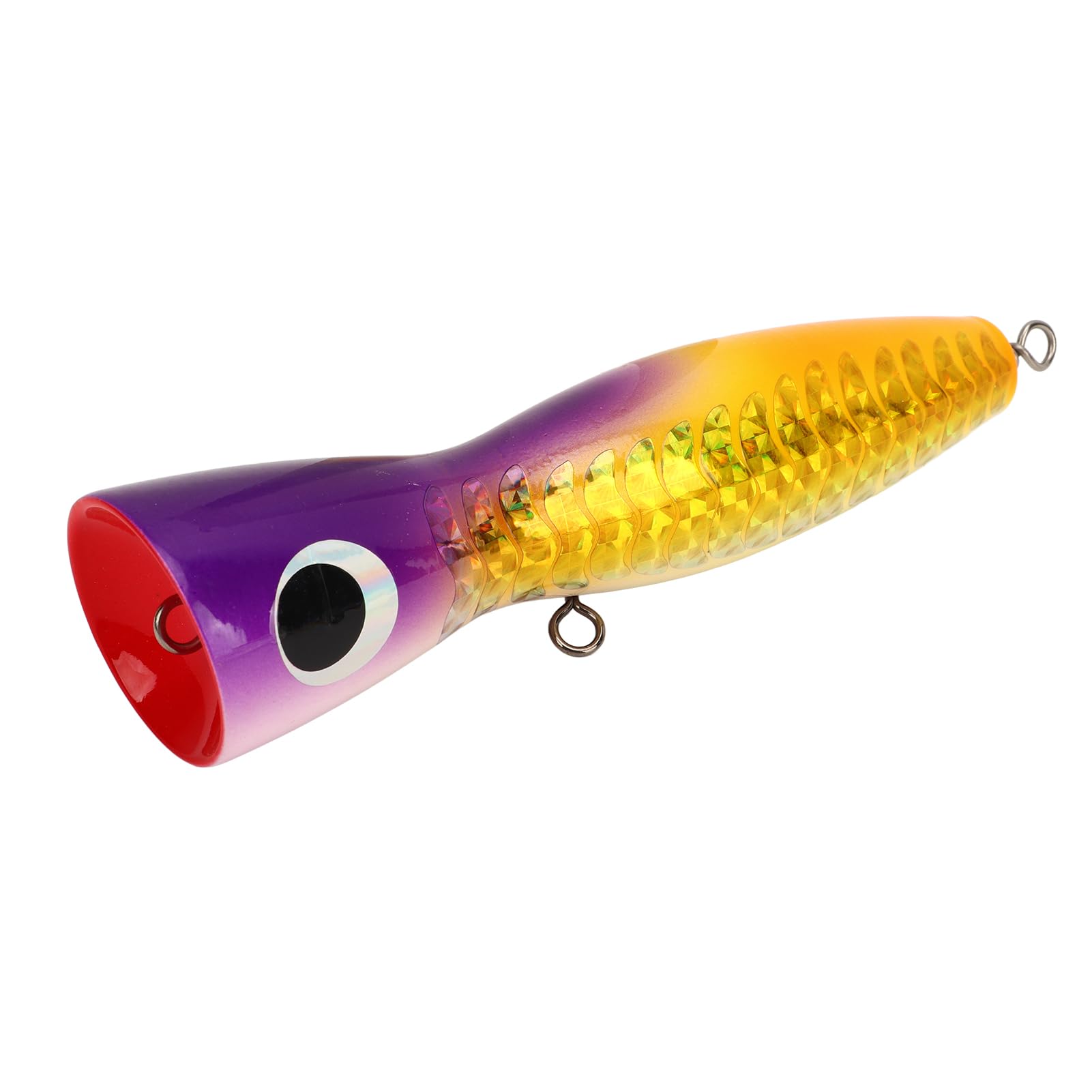 Popper - Esca colorata attraente, design riflettente, esca in tiglio, esca artificiale simulata, 18 cm, 120 g, esca in legno per bassi tonno GT trota