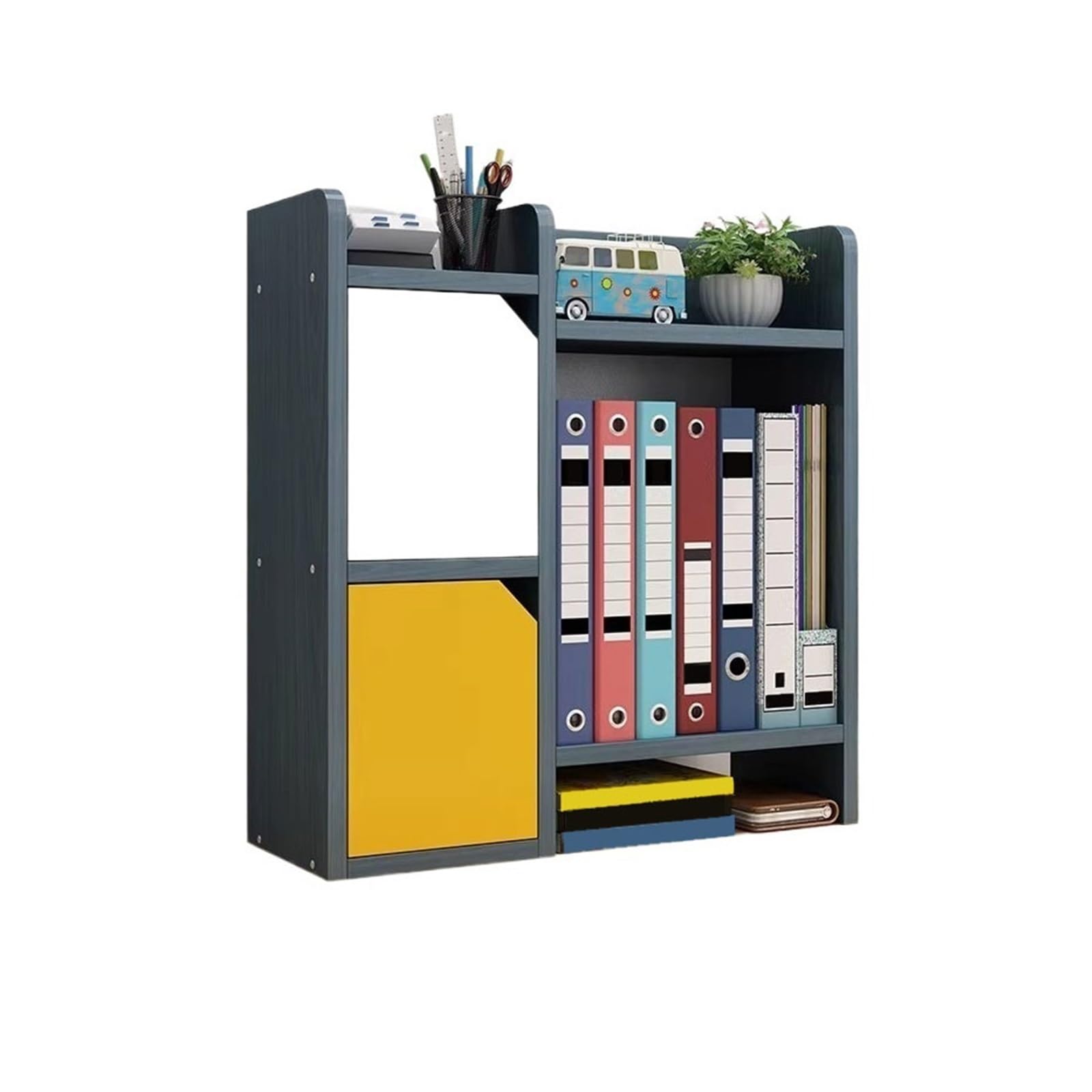 Zhaoj24-05 Bookcase Large Capacity Desktop Bookshelf Home Dormitory Density Board Organizer Rack