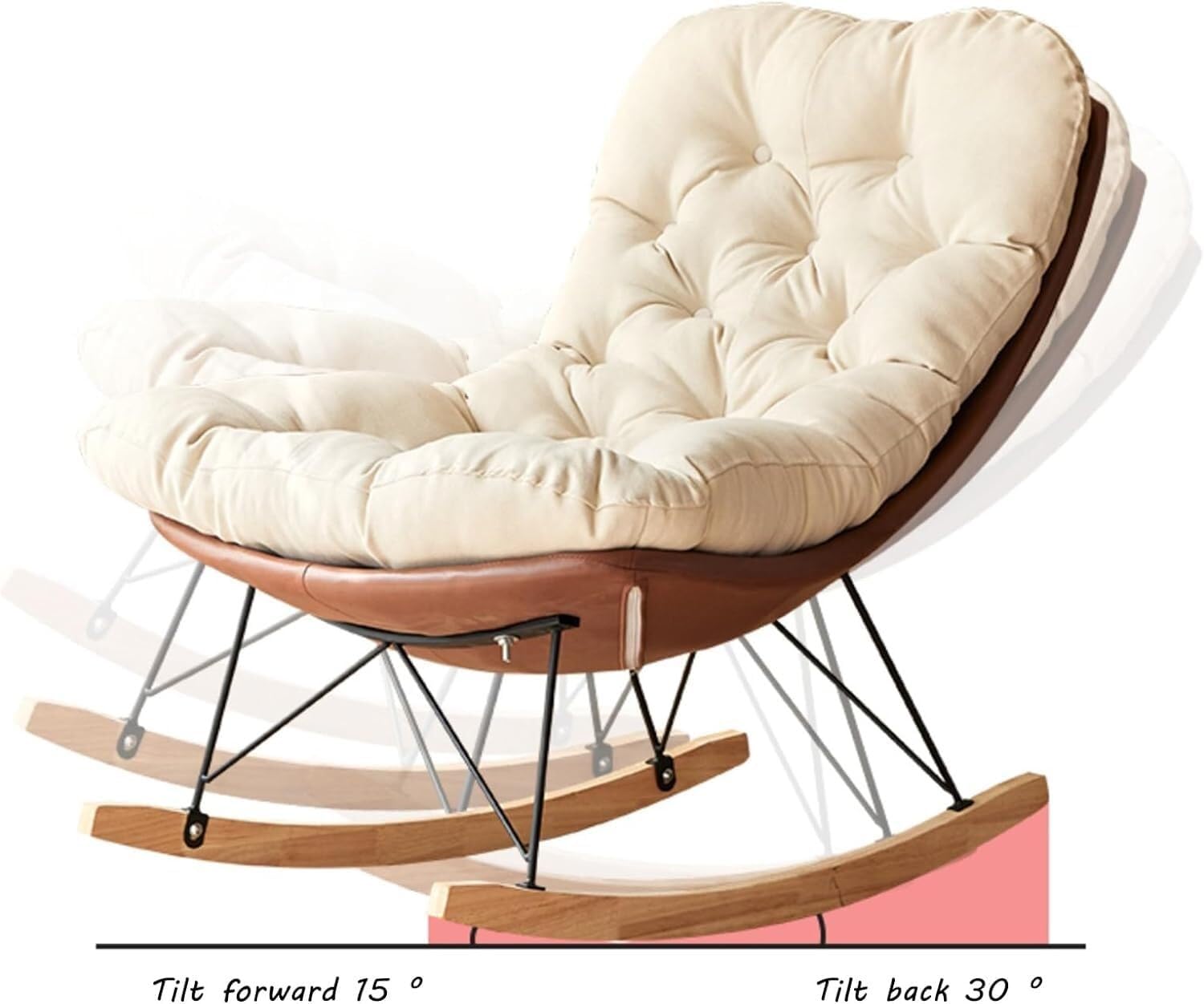 グライダーロッキングチェア ゆったり大きなサイズのロッキング