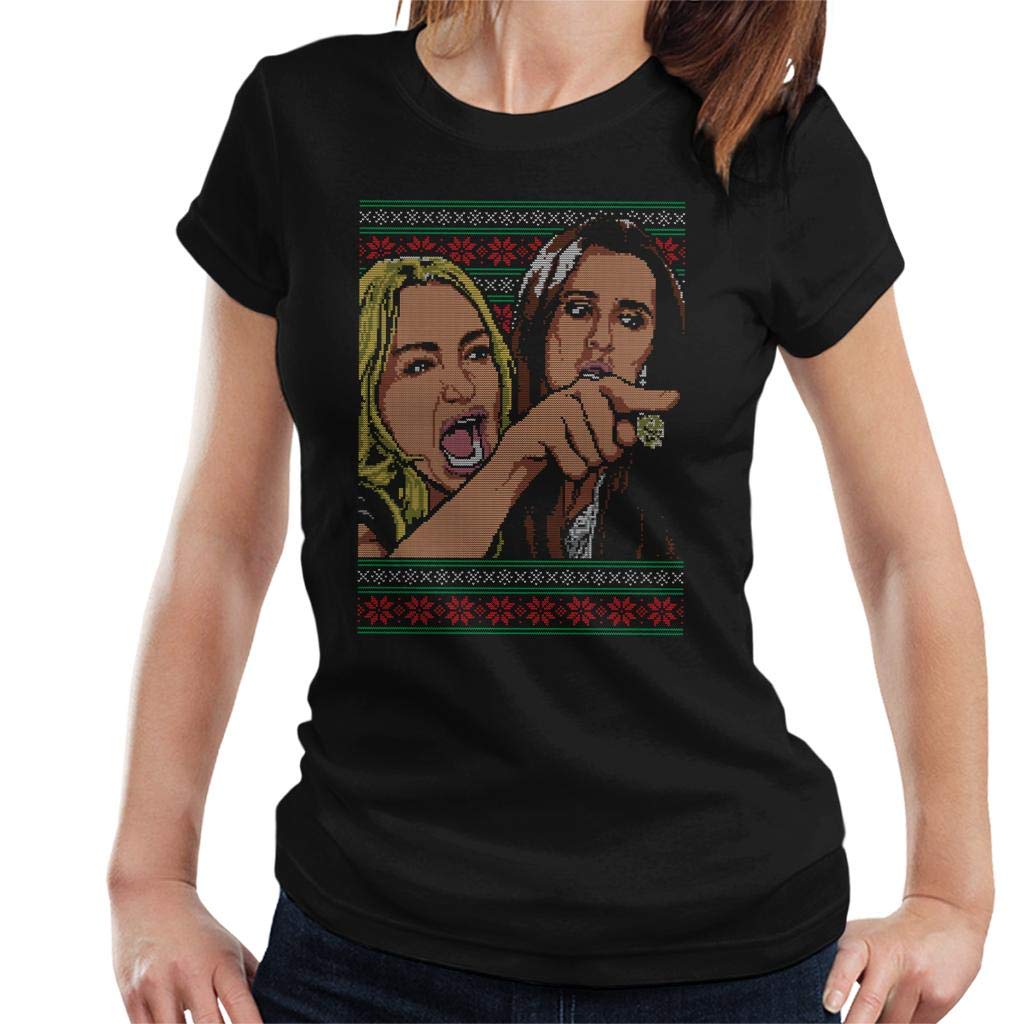 Cloud City 7 Ladies Yelling Real Housewives of Beverly Hills Christmas Women's T-Shirt Black