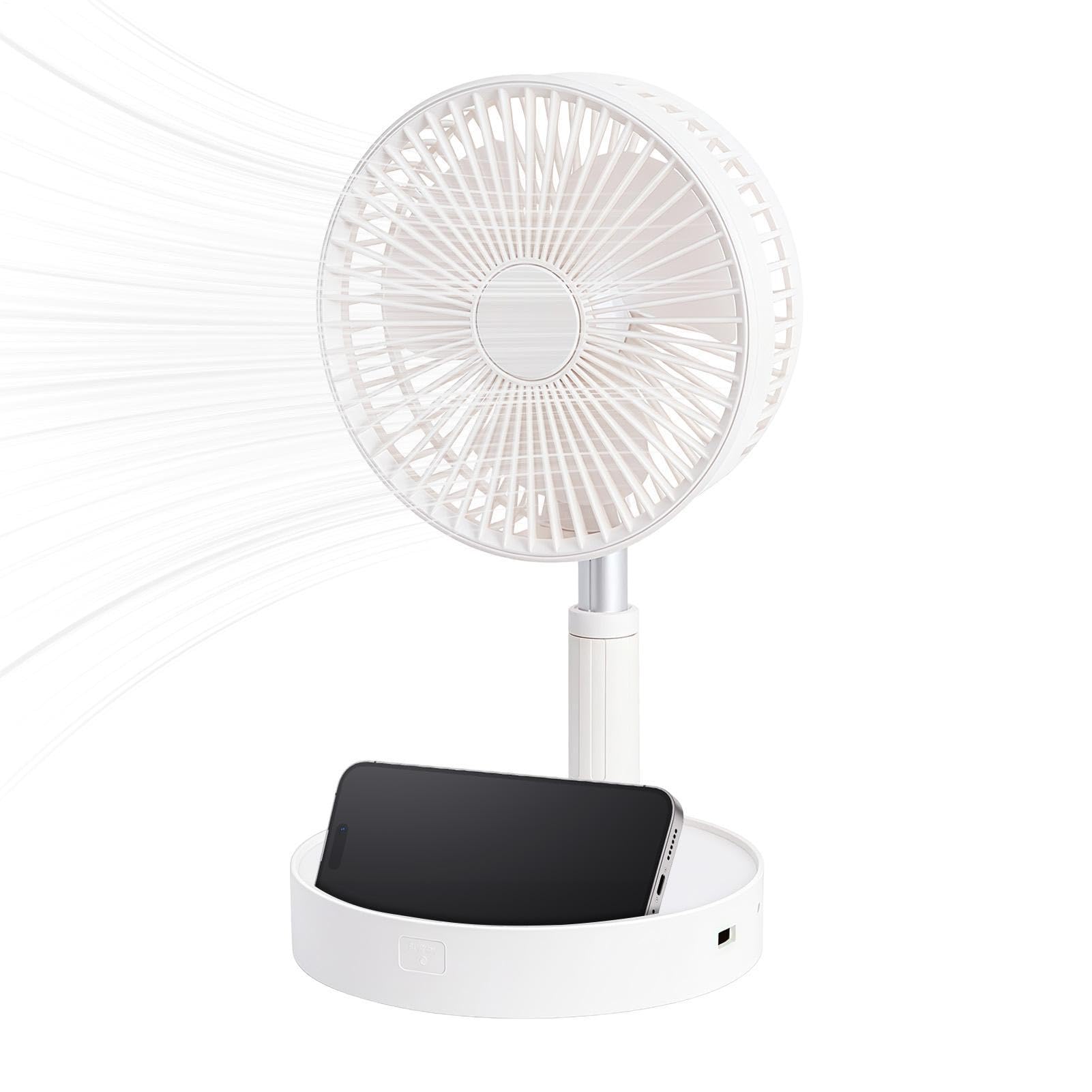 Ventilatore Da Terra Portatile - Ventilatore A Ricaricabile Pieghevol | Ventilatore Da Terra Ricaricabile Pieghevole Con Design Del Ventilatore Del Di Inclinazione Di 185 Gradi Per La Tenda D