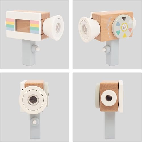 Miniatura 3 de Mini cámara de video de juguete de madera para niños pequeños de 3 años, regalos de cumpleaños de Navidad, accesorios fotografiados para niños,