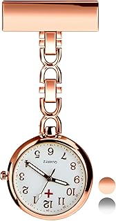 Nurses Fob Watch - Medical Lapel Pin Clip-on Brooch Hanging Pocket Fob Watches for Men Women, Daily Waterproof Quartz Nurse Fob Watch Ideal for Doctor Nurses Paramedic