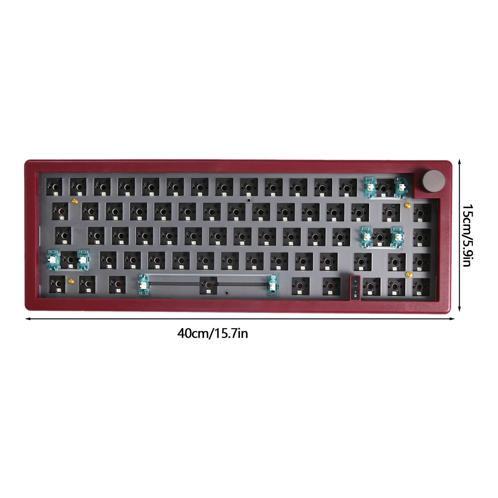 Generico Tastiera meccanica RGB: layout compatto a 67 tasti, copritasti | resistenti, connessione USB cablata | Tastiera per computer desktop