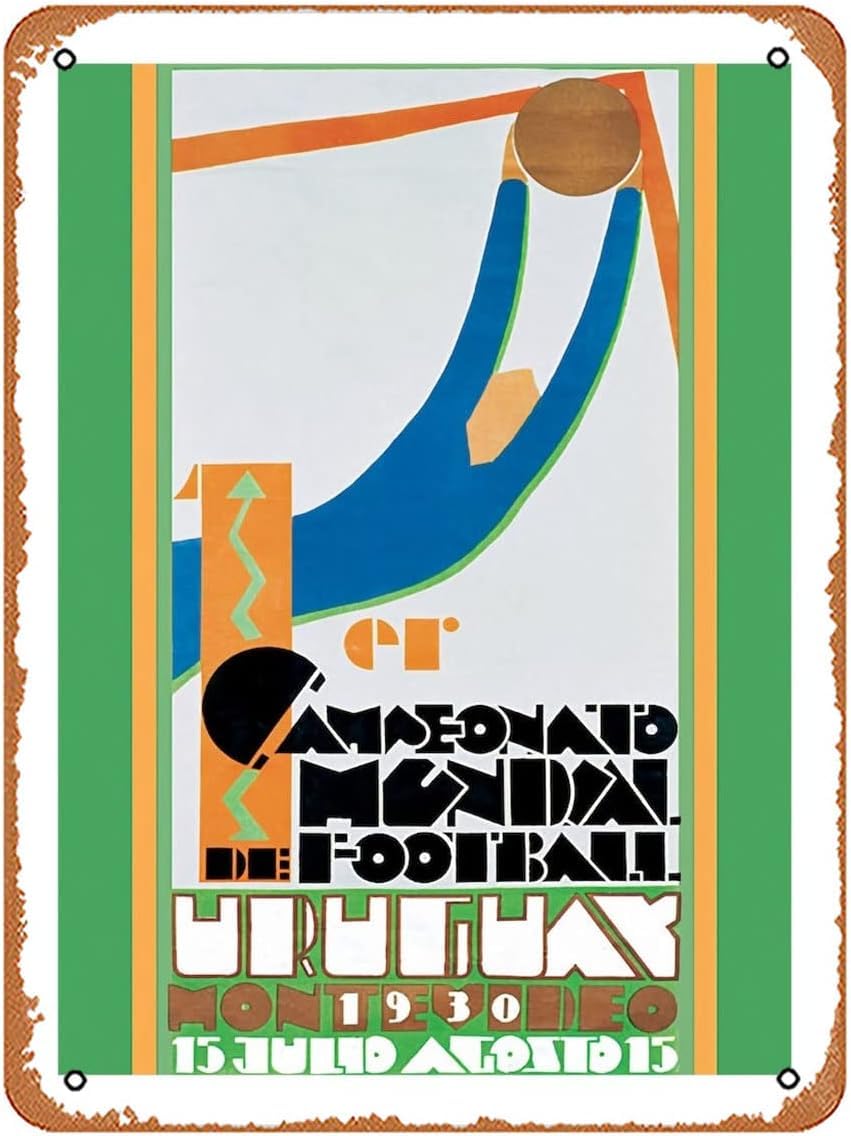 Nuboxx Tin Sign Uruguay 1930 World Cup Living Room, Kitchen, Farm Tin Sign Hanging Poster Decor Rustic Home Decor 8X12 Inches