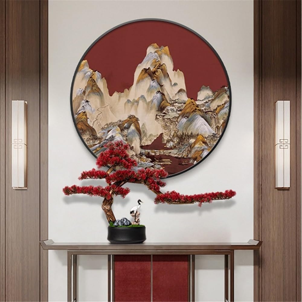 Artificielle Bonsaï Bonsaï Artificiel Rouge de Style Chinois, Simulation d'entrée de Salon, décoration Verte Plante Artificielles