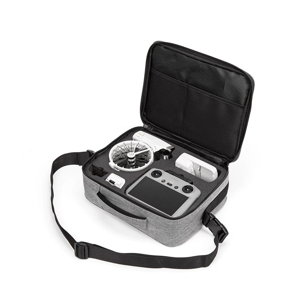 Custodia per DJI Flip, borsa da viaggio in tessuto Oxford per Drone/.telecomando RC2/RC-N3/Batterie/Elica volare più accessori combo, grande capacità Drone Organizzatore Borsa (Nero)