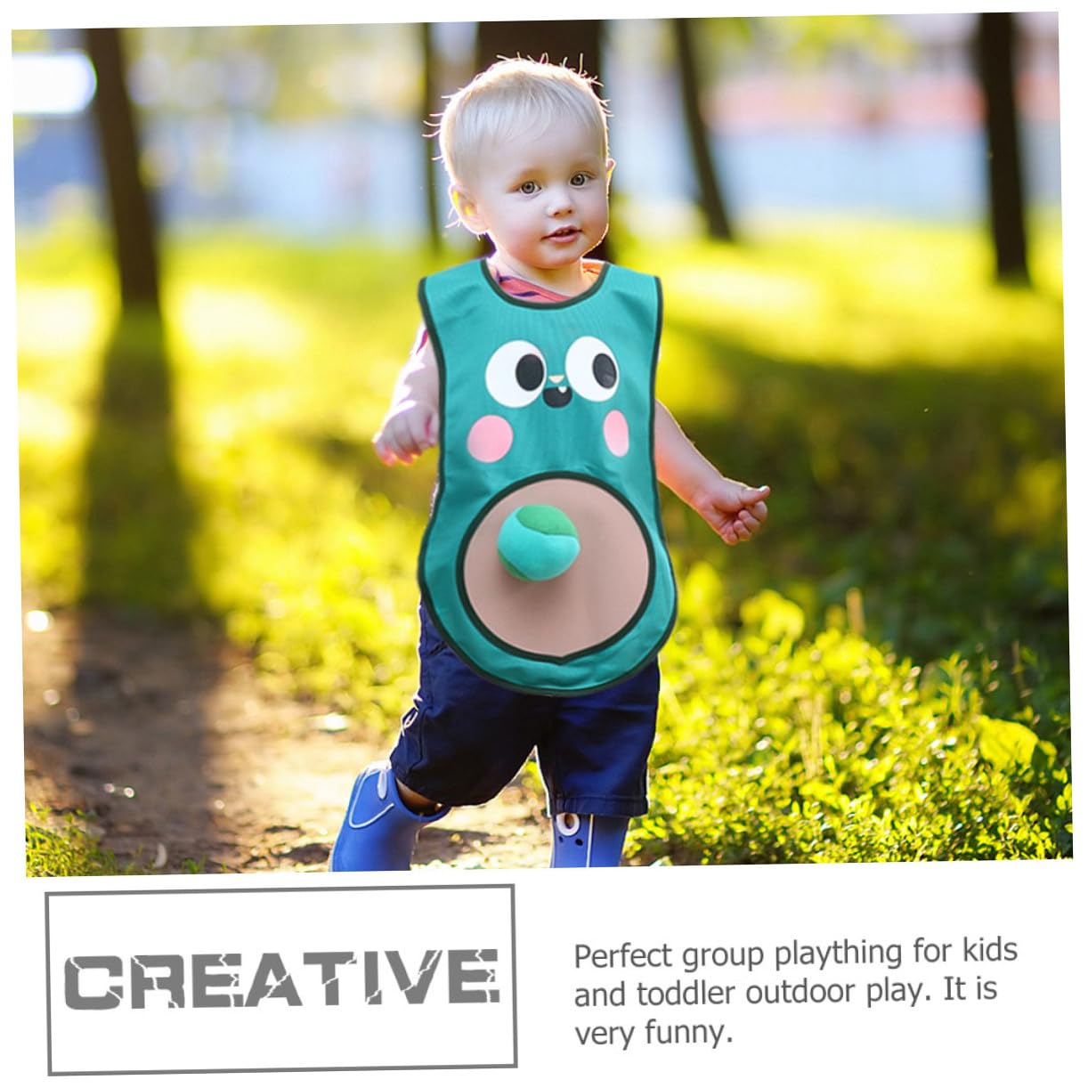 BESTonZON 1 Set Chaleco y Bolas Adhesivas para Juego de Equipo, Juguete para Niños al Aire Libre, para Desarrollo de Habilidades Sociales y Motoras Color Aleatorio