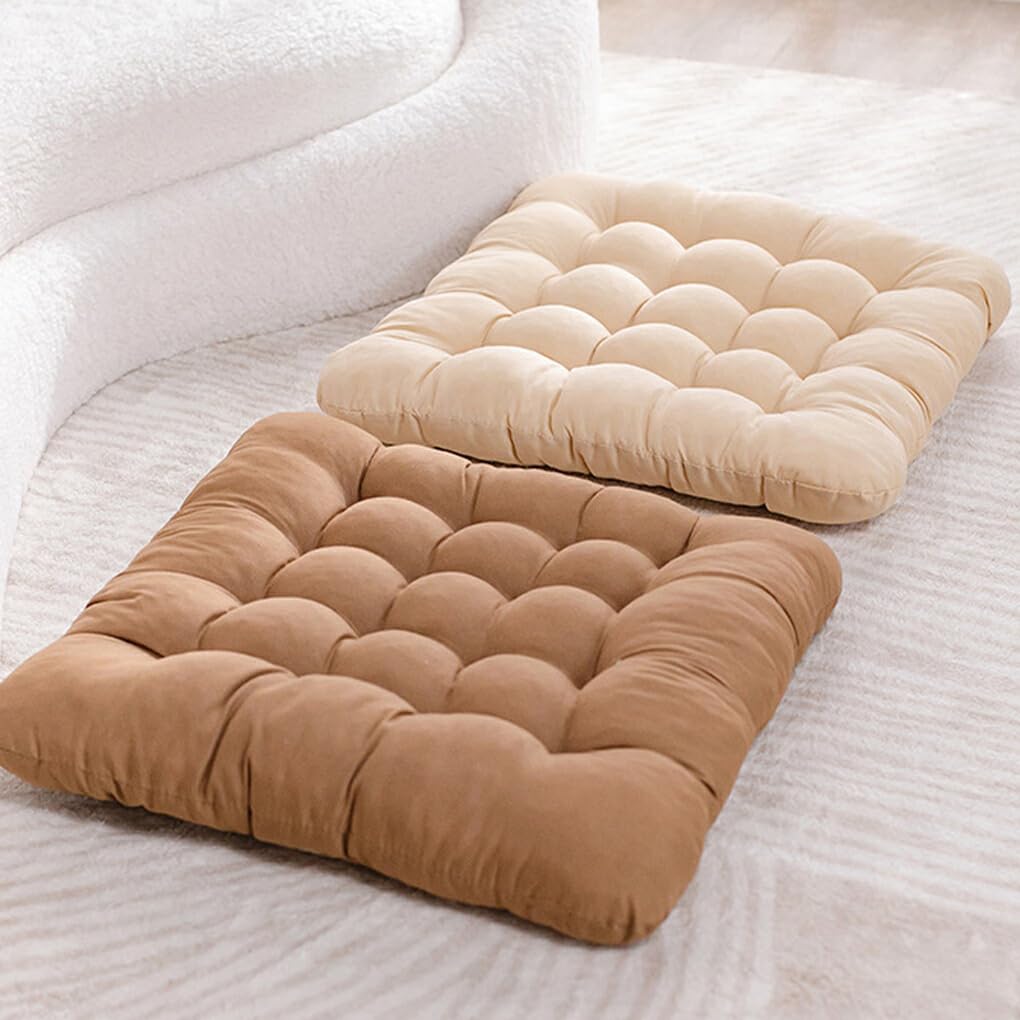 Weiches und bequemes Luftkissen für optimale Druckentlastung, Polyester, Outdoor-Kissen, Stuhlkissen, flach, Kamel, 40 x 40 cm, ideal für Zuhause und Büro