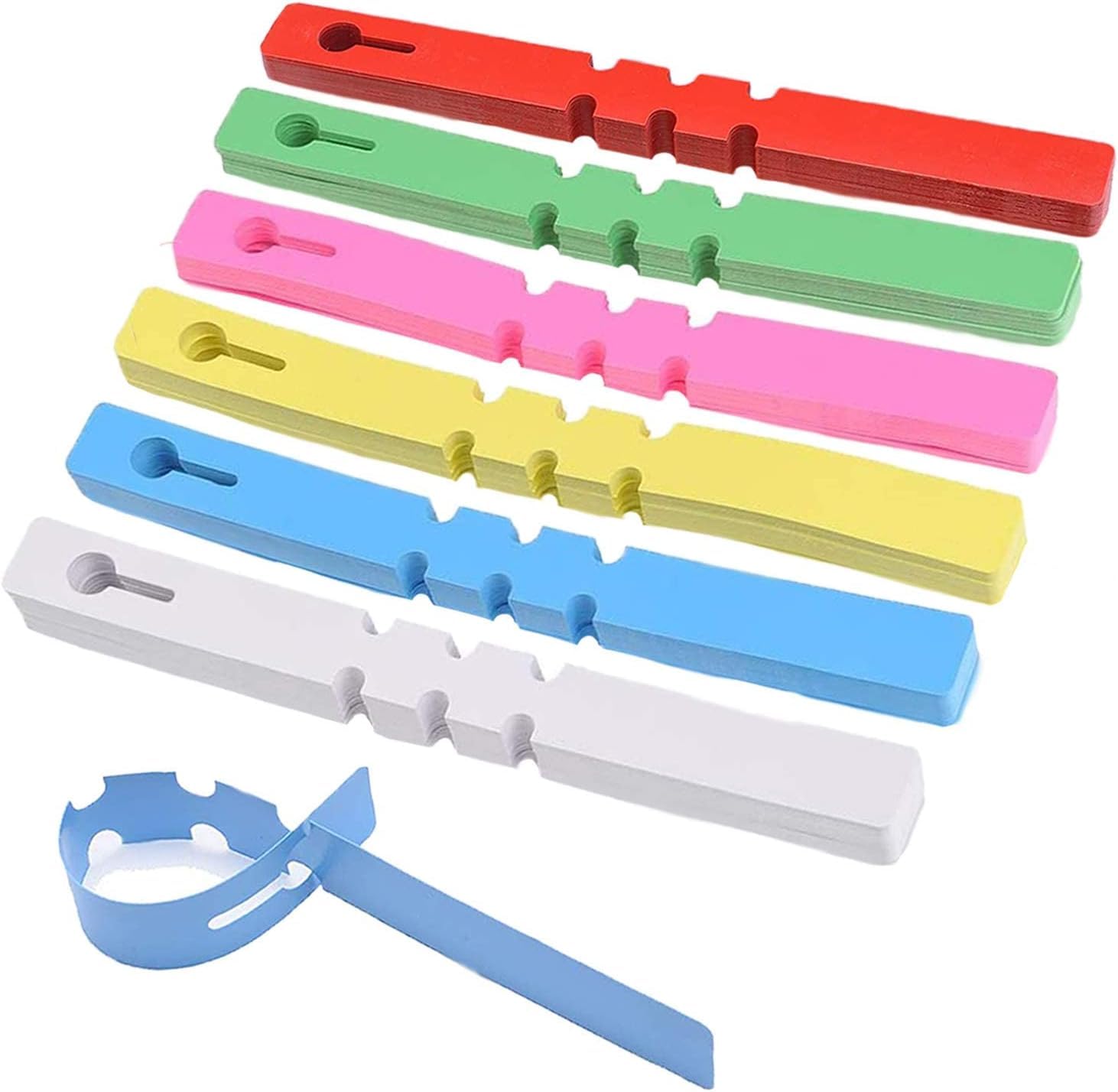 GREWERY Tags Labels for Plants, Saplings | Set of 100 Tags | Wrap Around Mechanism | Adjustable and Durable | Made of Superior Plastic | 21 cm x 2 cm | Weatherproof, Reusable (Mix Color) (B0CBKX5C37) Amazon Price History, Amazon Price Tracker