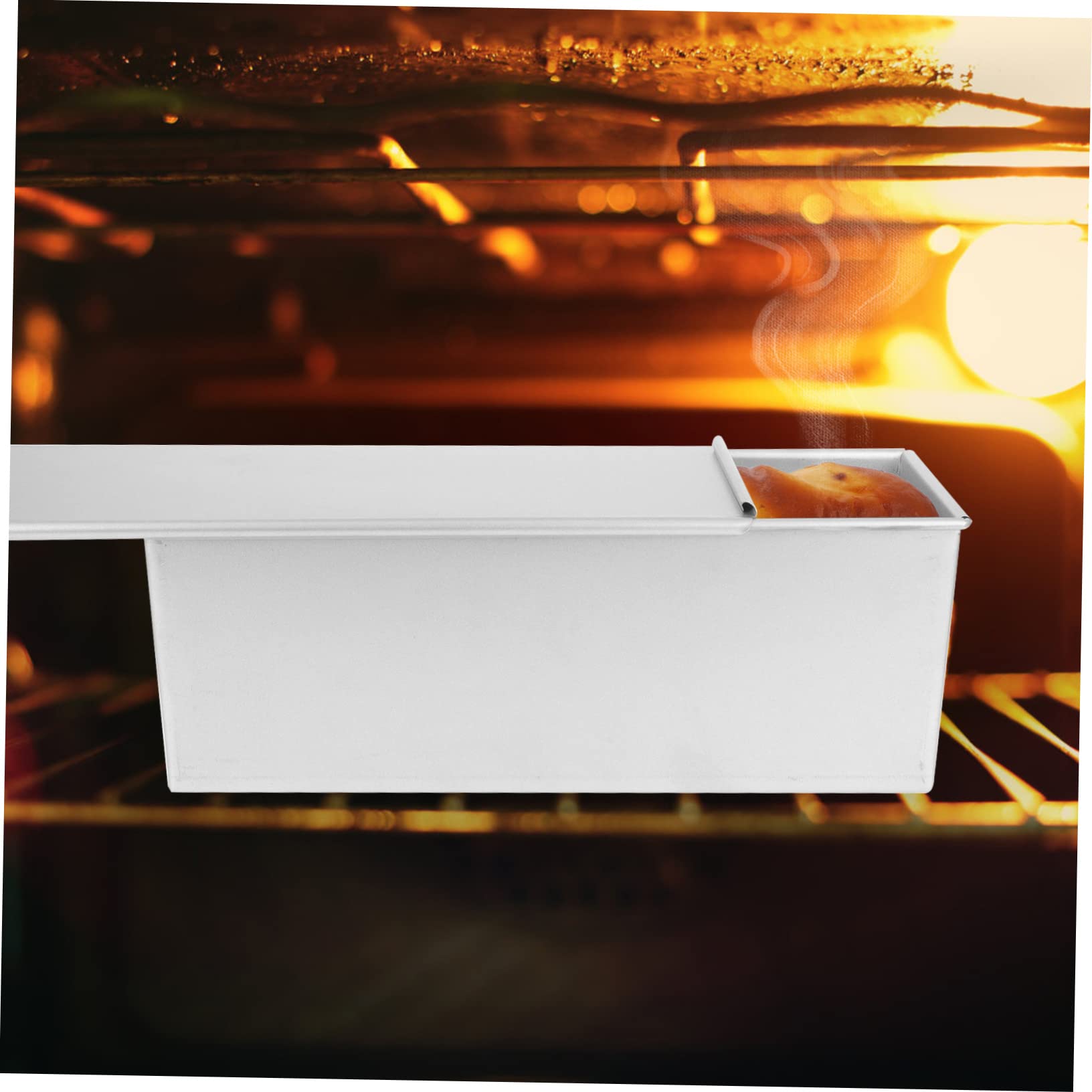 Abaodam Kastenform mit Deckel Metall Kastenbrot Backform Antihaft Toastbox für Haushalt Backen Backzeit Verkürzend Sichere Kanten