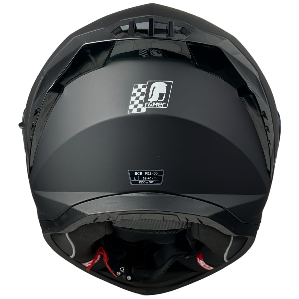 Römer Integralhelm RR20170 - Motorradhelm mit Sonnenvisier, schwarzmatt, Gr. S-XL