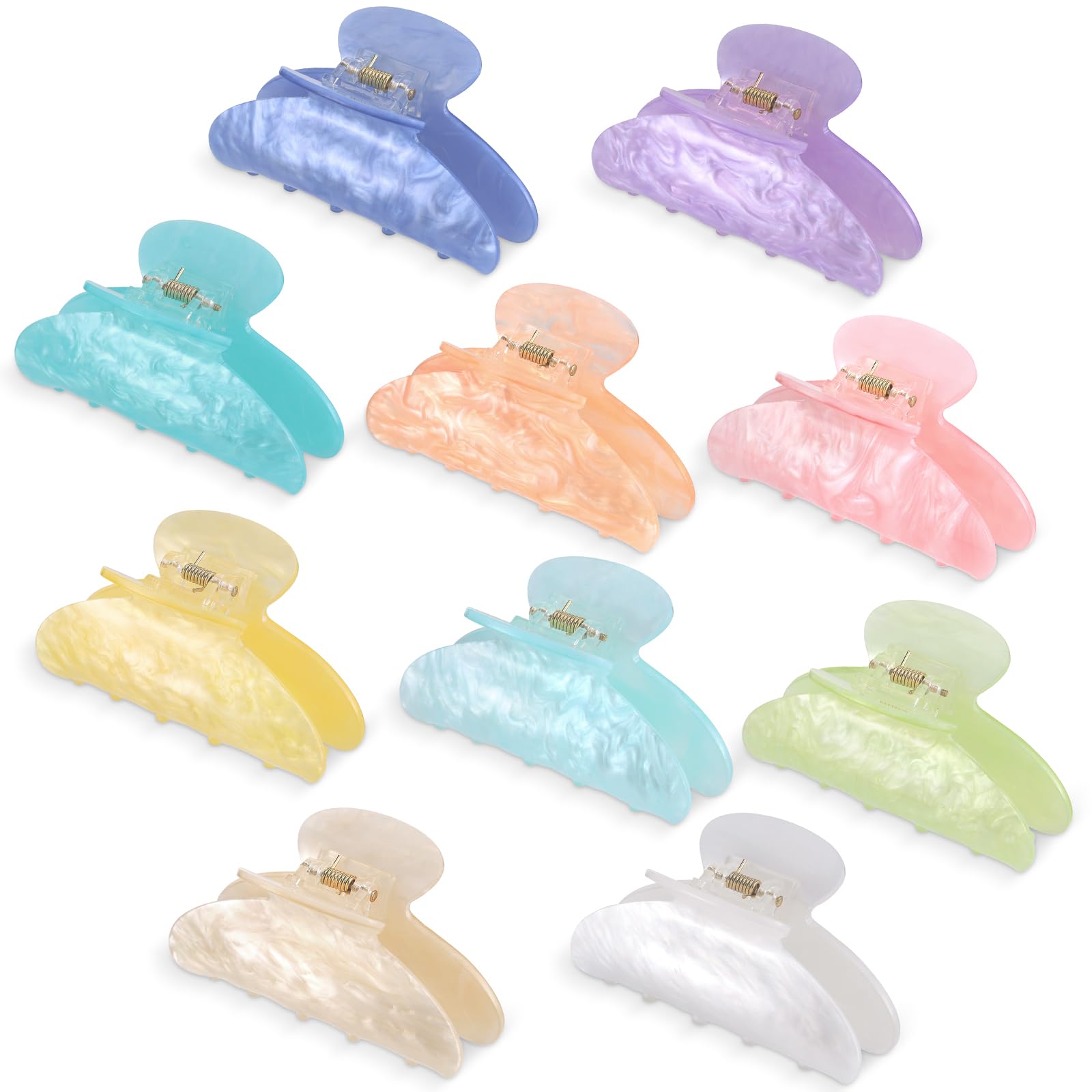 10 PCS Acrylic Large Hair Claw Clips Bulk