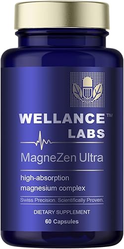 Complejo MagneZen Ultra Magnesio con B6, fórmula de 4 fuentes para aliviar el estrés y apoyar el sueño