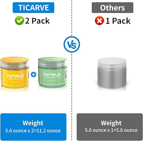 Miniatura 8 de TICARVE Paquete de 2 gel de limpieza para masilla de coche, limpieza de limo de automóvil, detalle de masilla para el interior del automóvil, kits