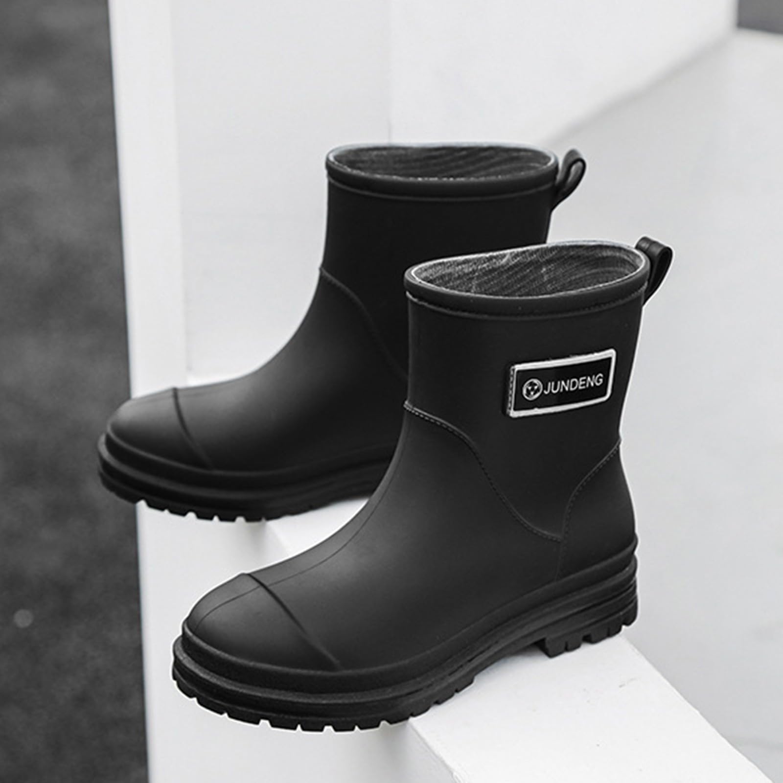 Botas de goma para mujer, impermeables, botas de lluvia, botas de agua Wellington, botas de goma, botas de goma, antideslizantes, para jardín, botas de lluvia, botines al aire libre, botas deslizantes