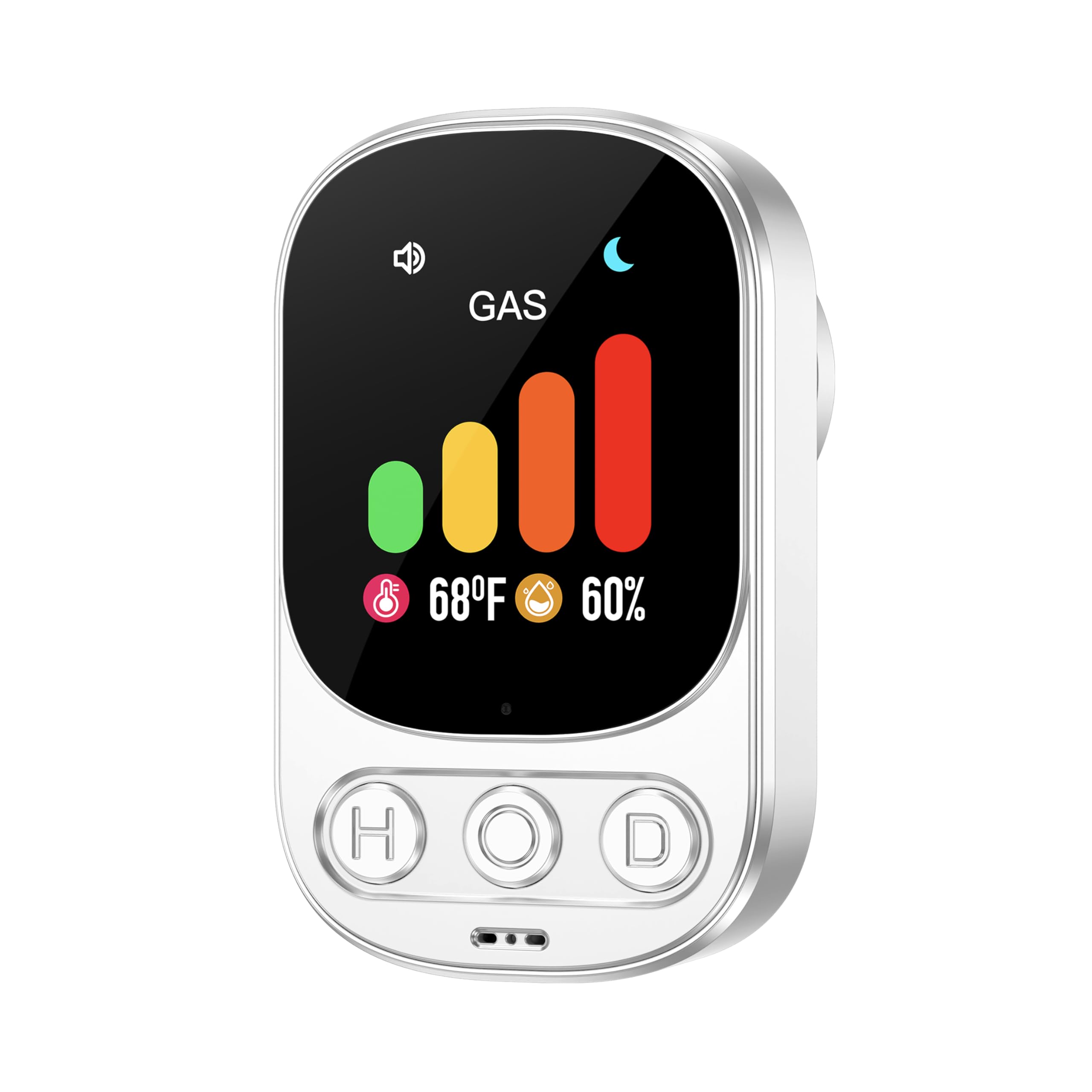 Natural Gas Detector, 3 in 1 Plug-in Combustible Gas Leak Detector with Backup Battery (Gas, Temperature and Humidity Display), Portable Methane Gas Alarm Monitor for Home & RV