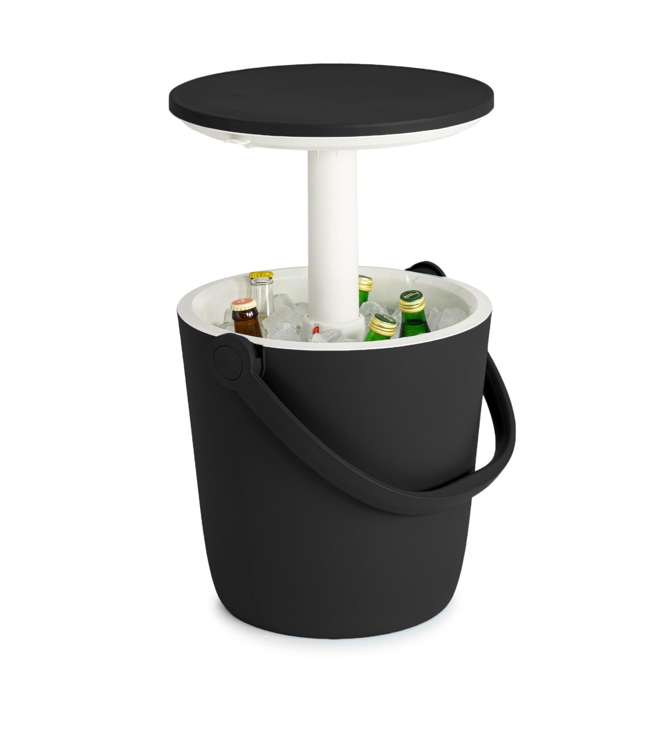 Enfriador portátil Keter Go Bar de 4,2 galones con mesa emergente para patio y playa, color verde